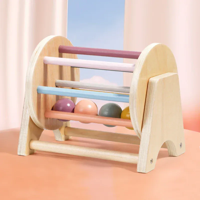 Montessori Wooden Spinning Drum - Image 3
