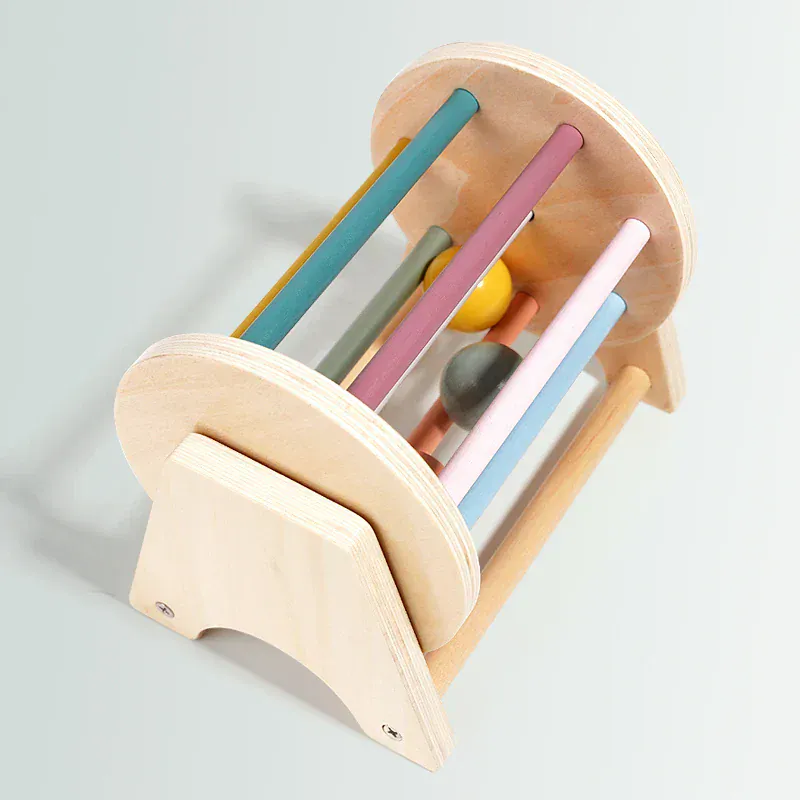 Montessori Wooden Spinning Drum - Image 4
