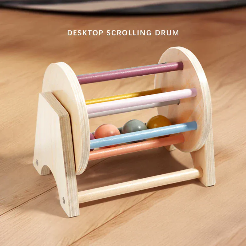 Montessori Wooden Spinning Drum - Image 6