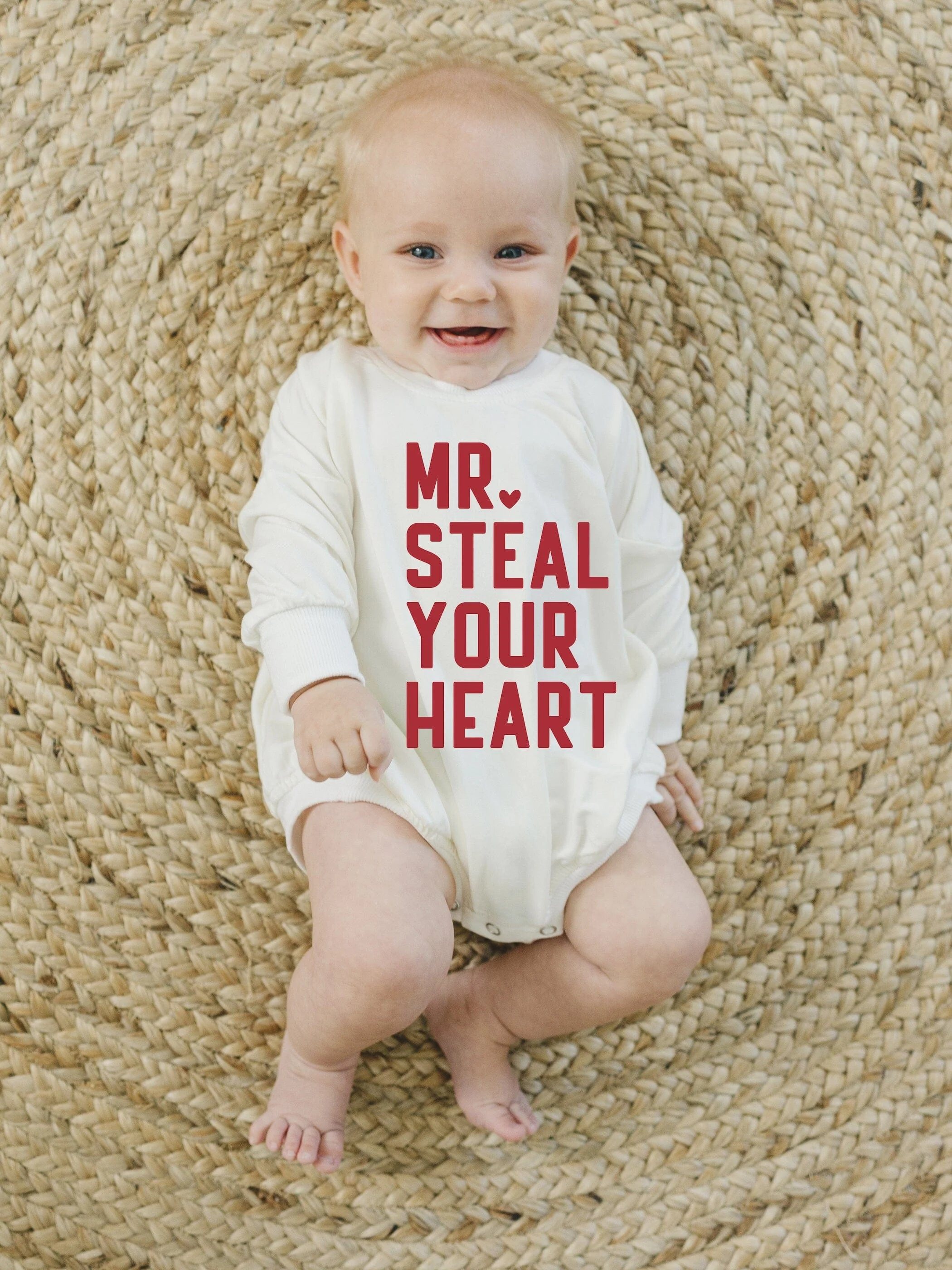 Mr. Steal Your Heart Bamboo Sweatshirt Romper - Image 2
