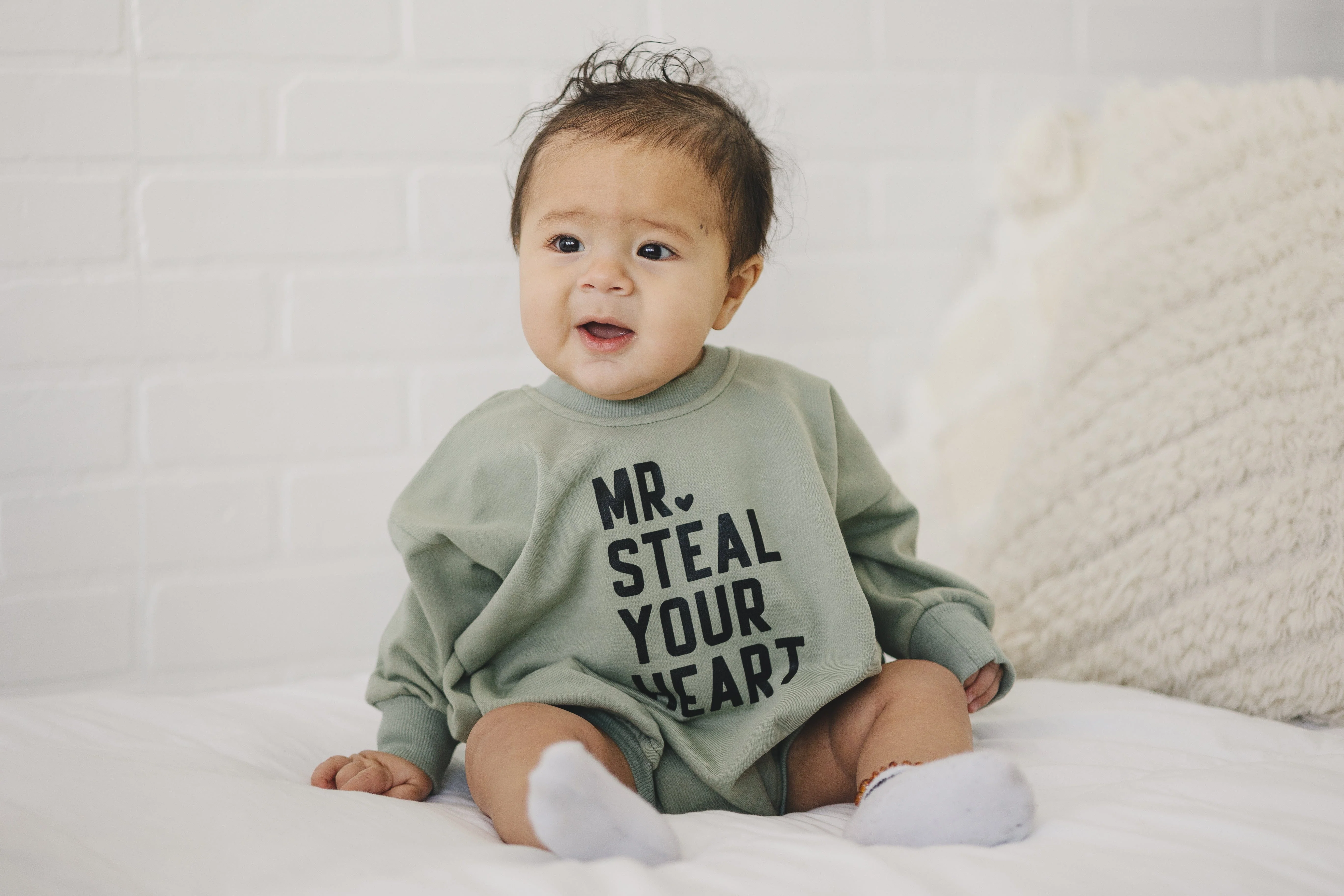 Mr. Steal Your Heart Sweatshirt Romper - Image 11