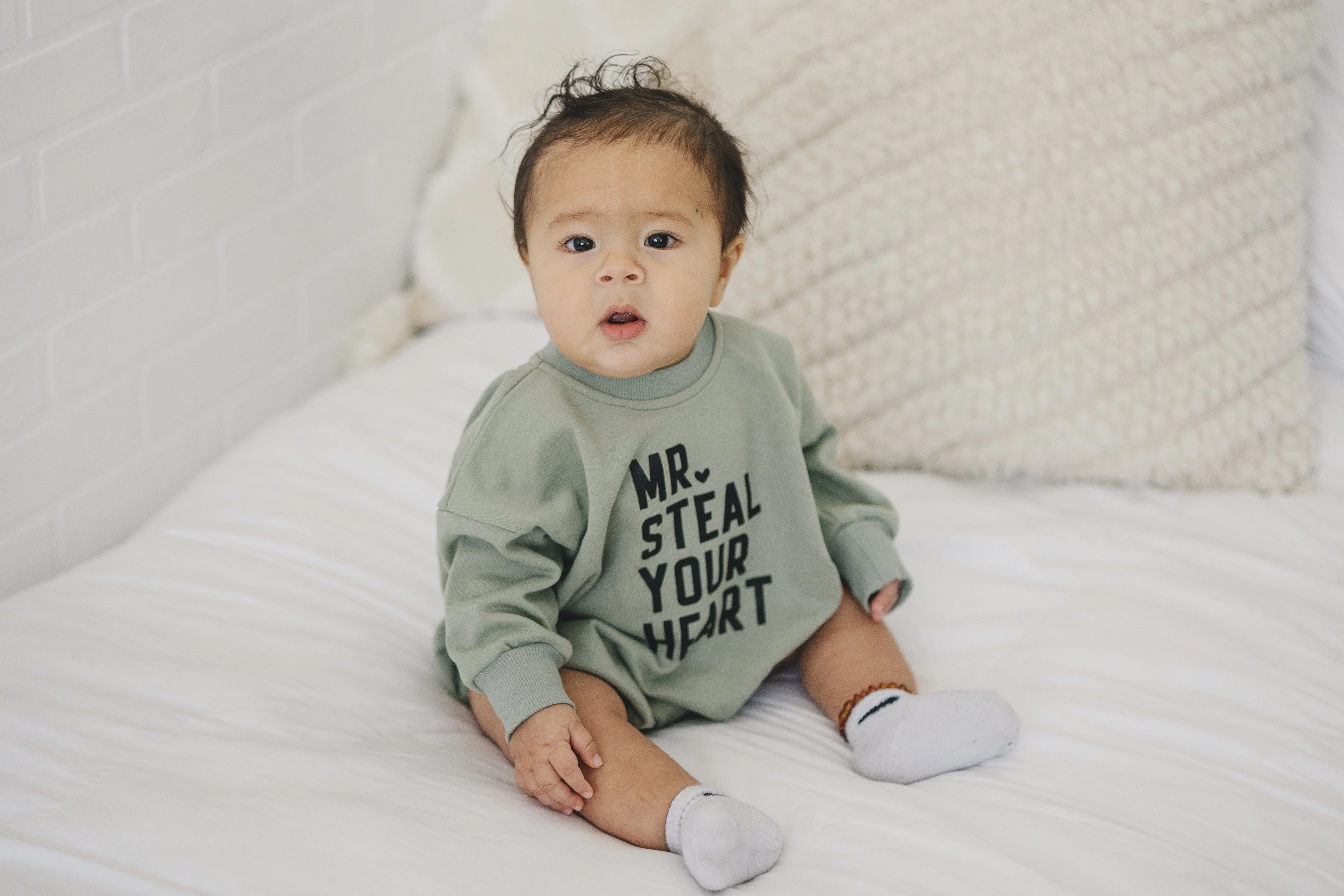 Mr. Steal Your Heart Sweatshirt Romper - Image 12