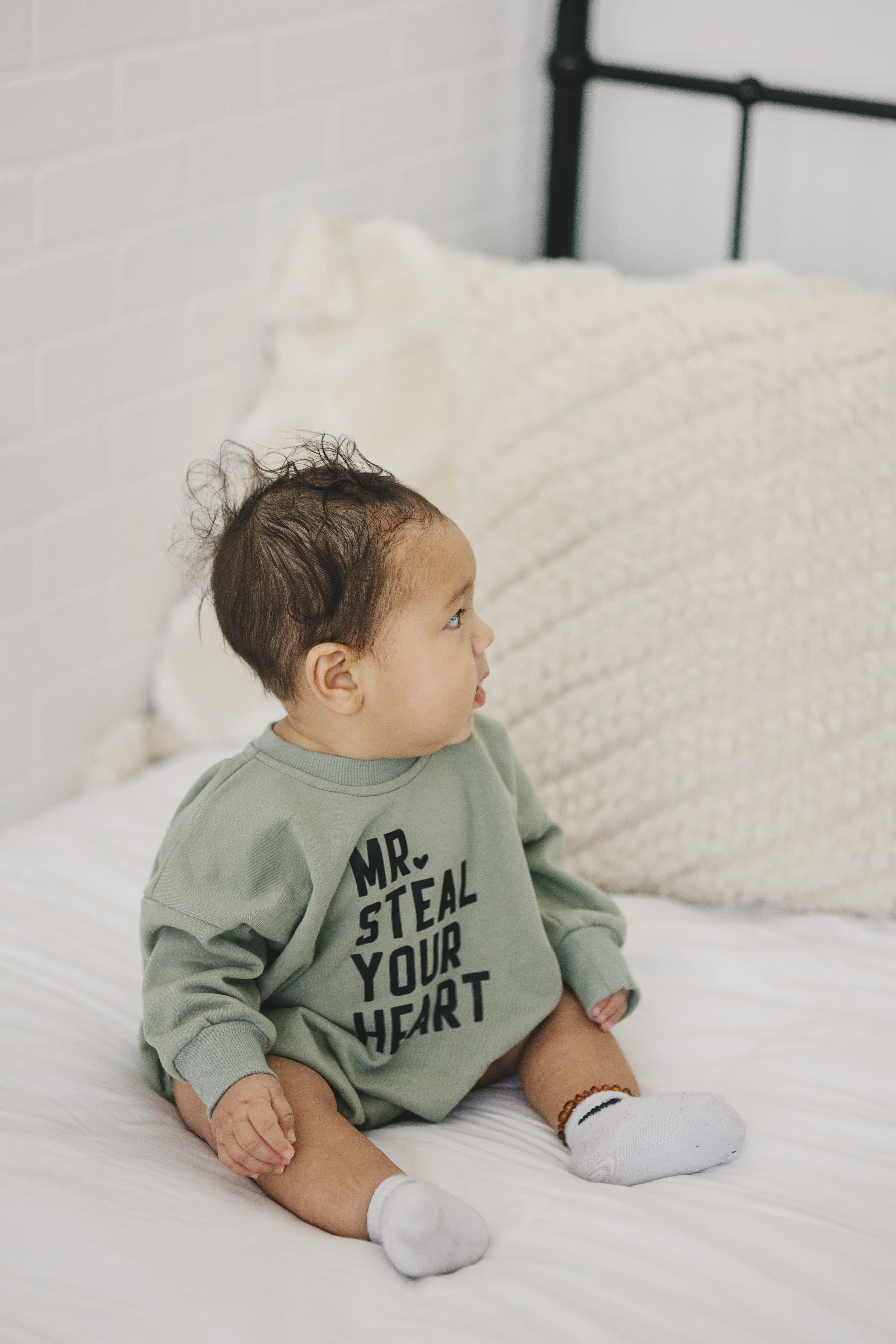 Mr. Steal Your Heart Sweatshirt Romper - Image 13
