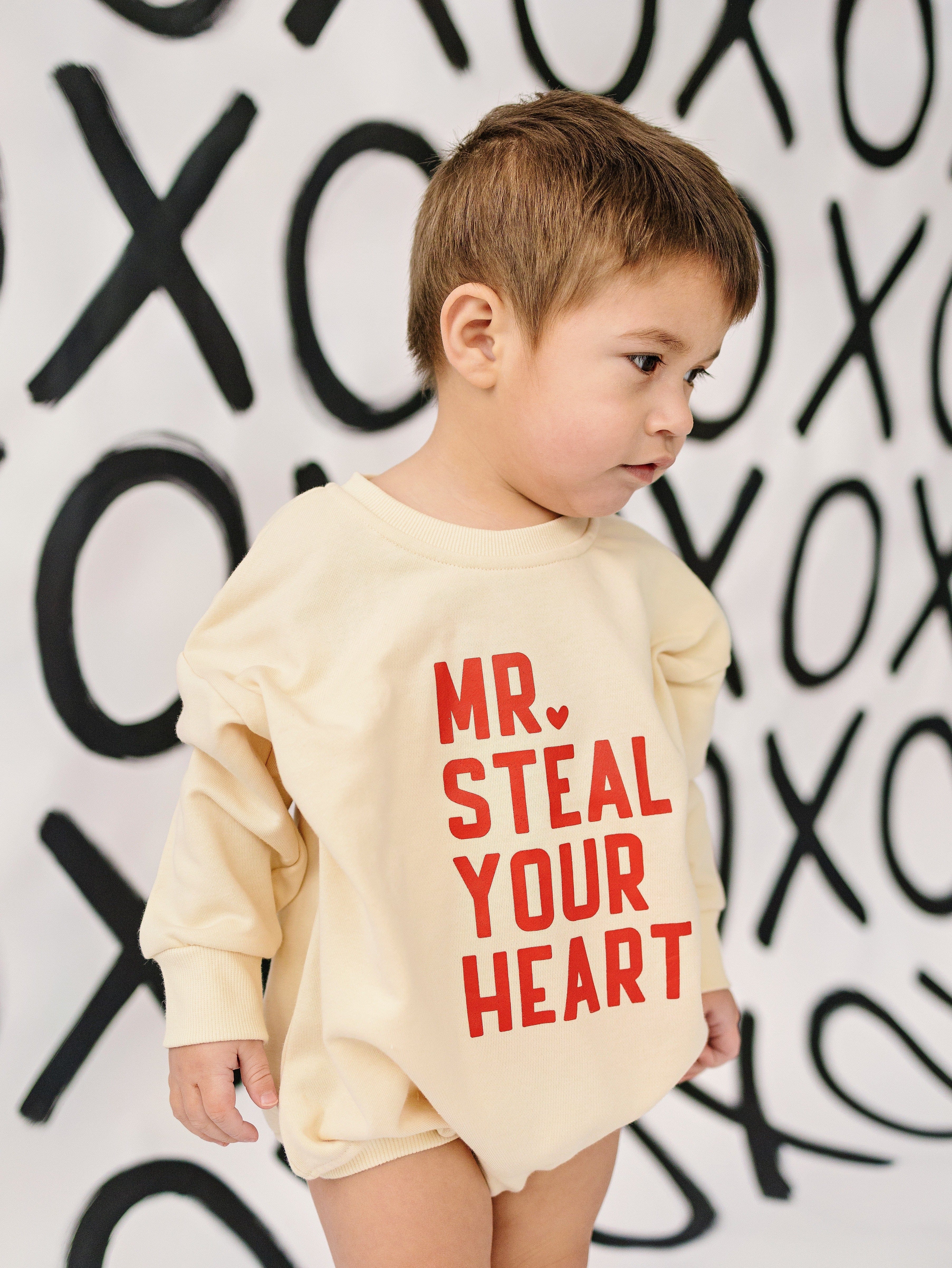 Mr. Steal Your Heart Sweatshirt Romper - Image 2