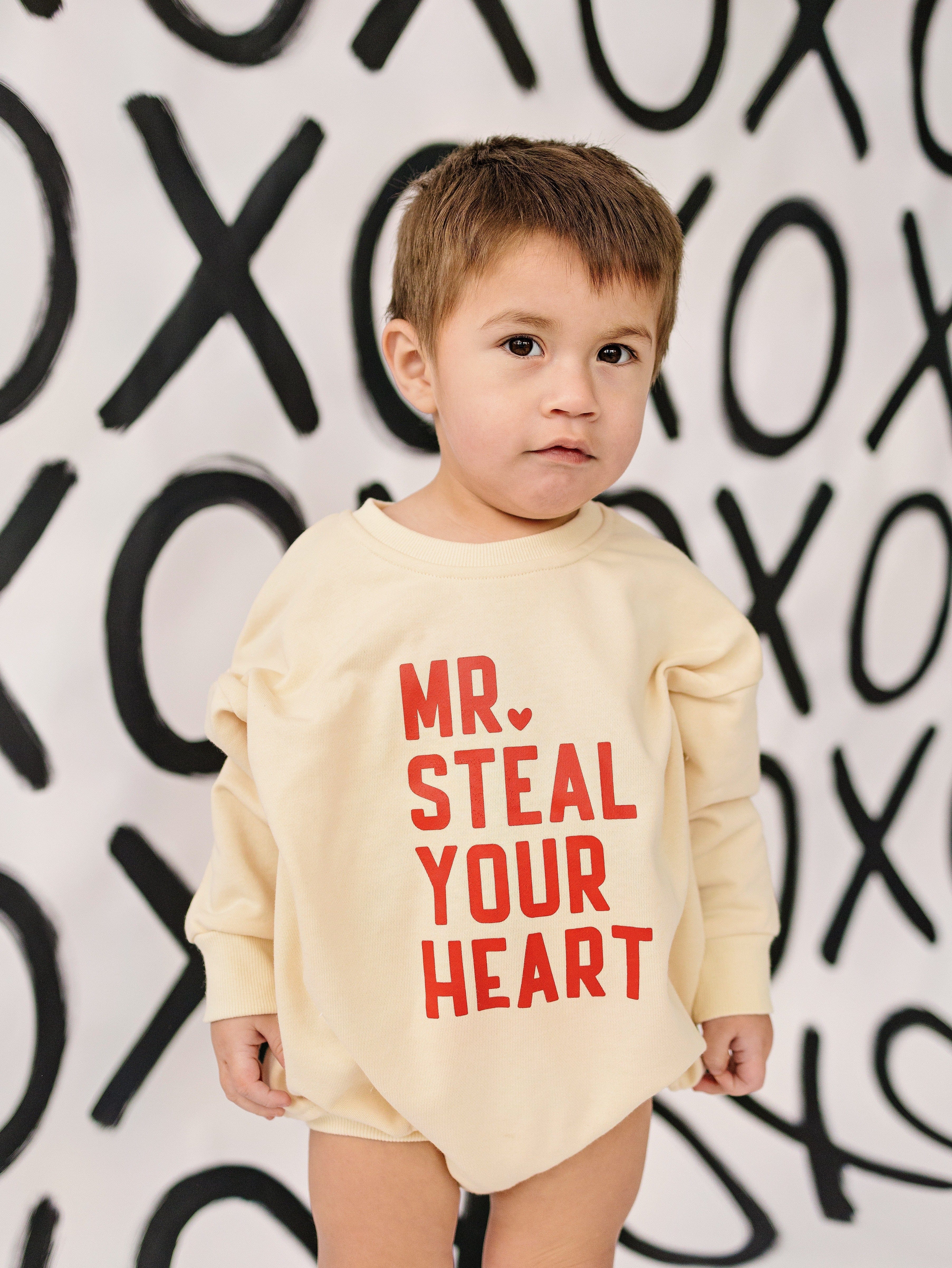 Mr. Steal Your Heart Sweatshirt Romper - Image 3
