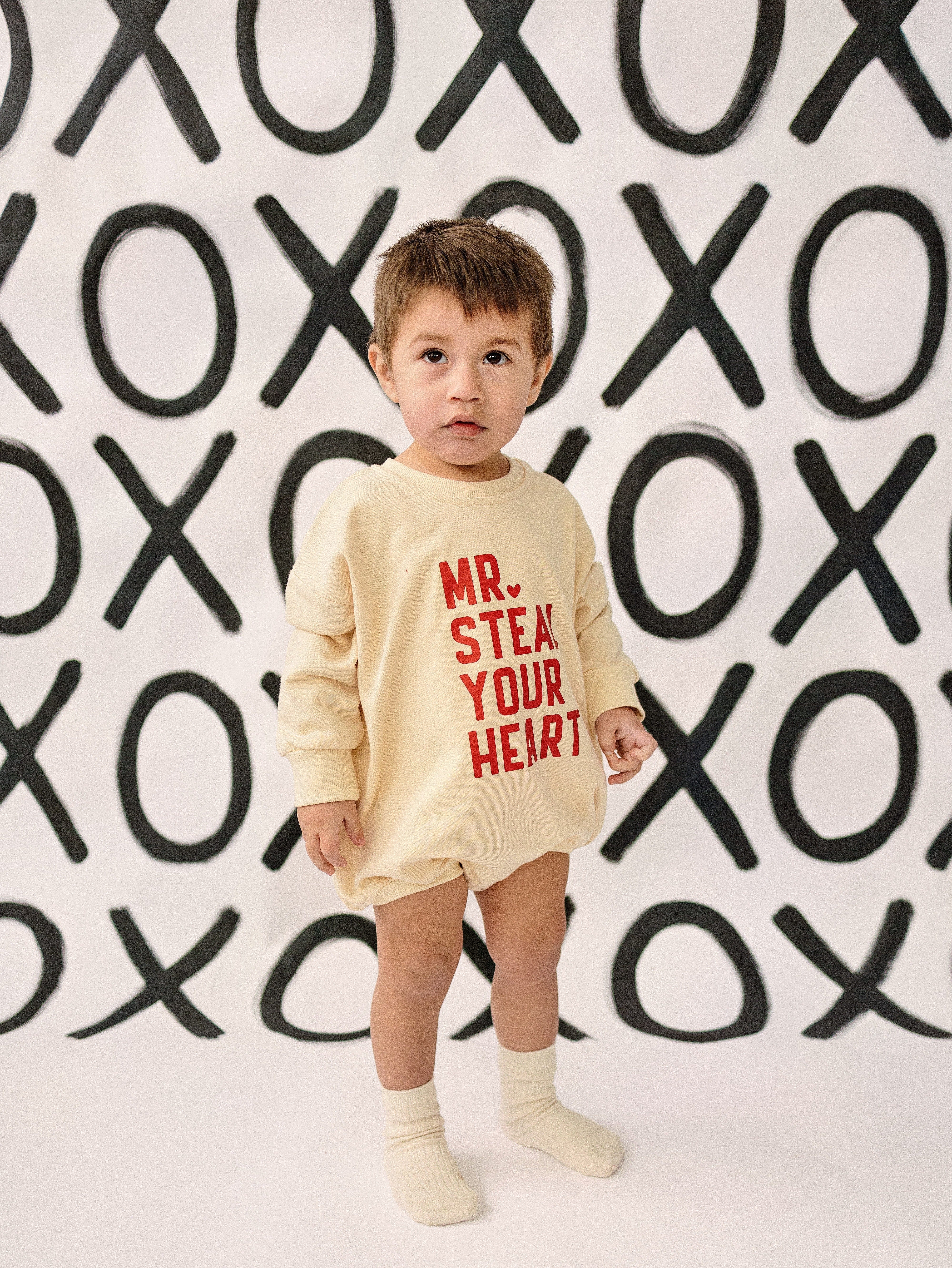 Mr. Steal Your Heart Sweatshirt Romper - Image 4