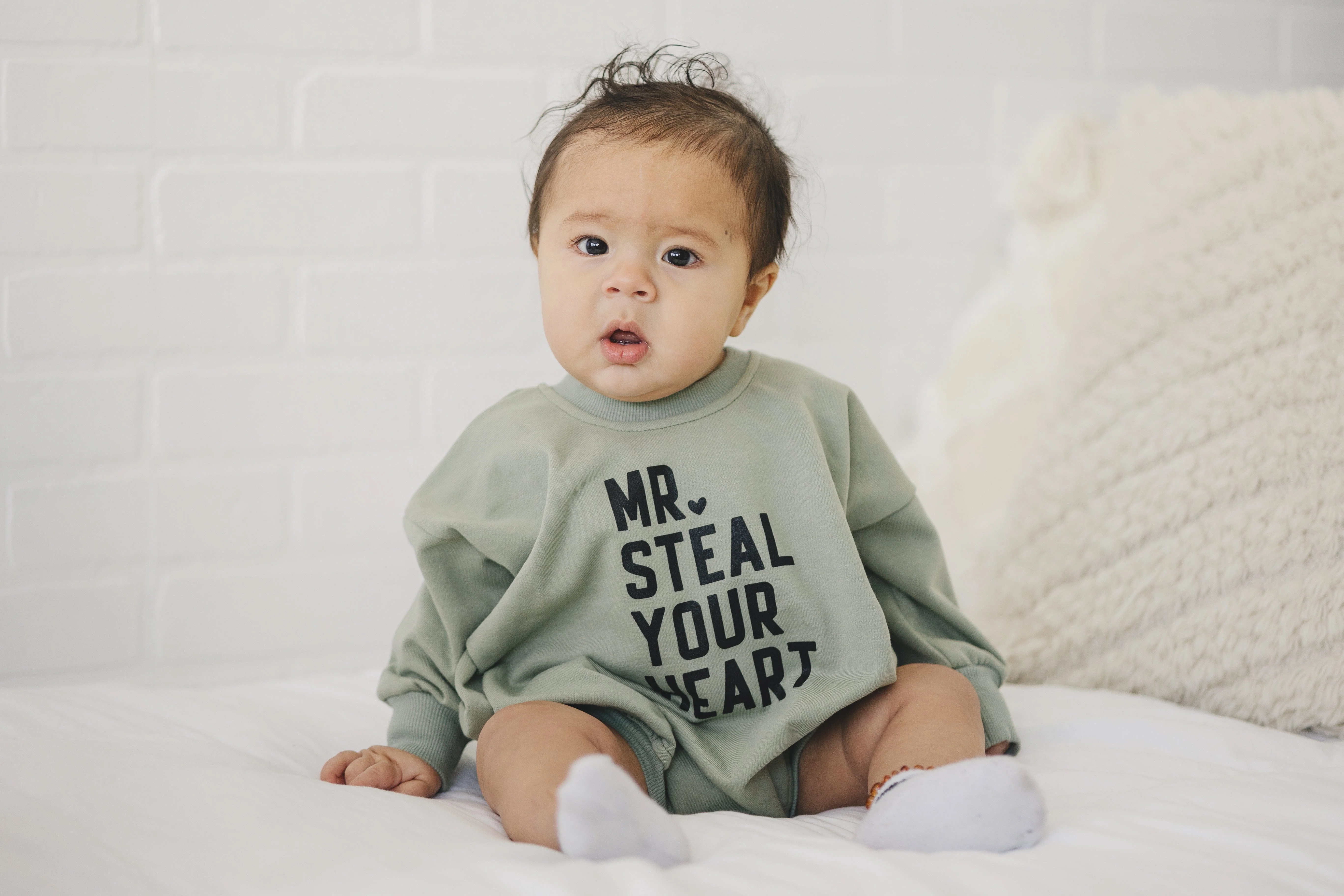 Mr. Steal Your Heart Sweatshirt Romper - Image 9