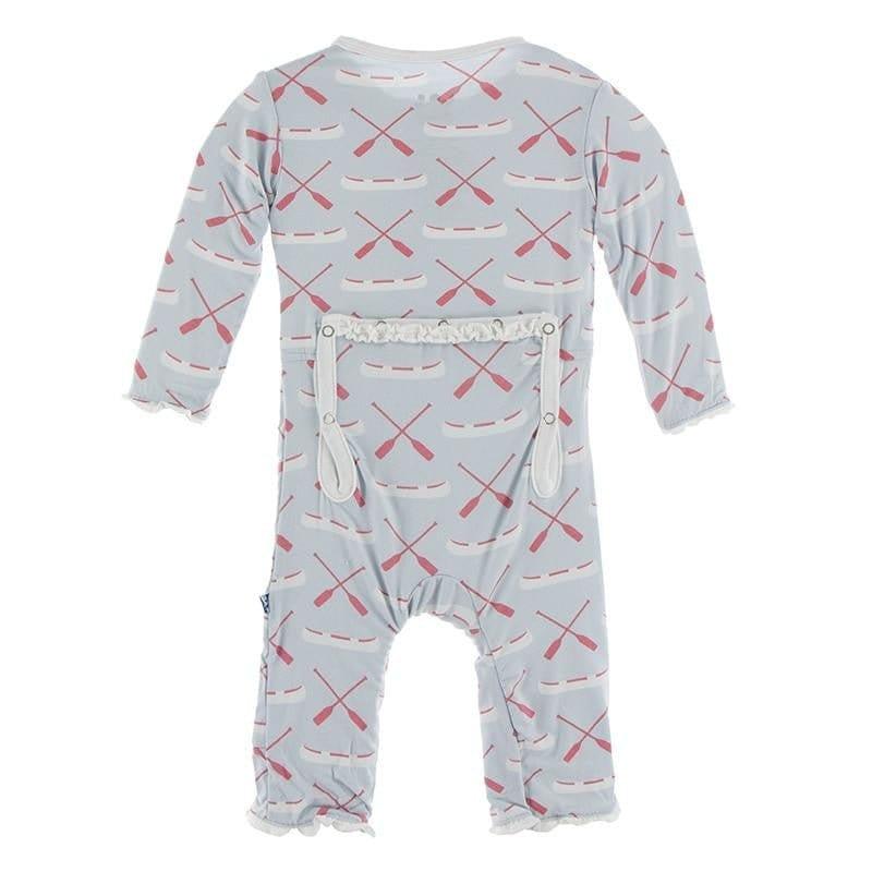 Bamboo Muffin Ruffle Coverall with Zipper - Dew Paddles and Canoe - Image 2