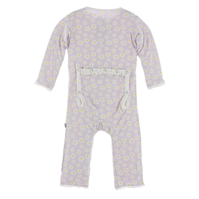 Muffin Ruffle Coverall with Zipper - Thistle Chamomile - Image 2