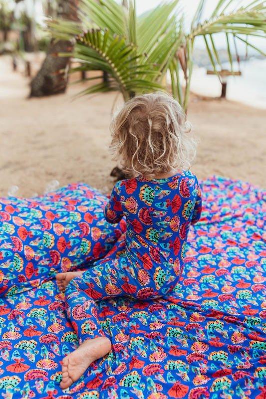 Bamboo Convertible Footie Romper - Guppies (Fish) - Image 2