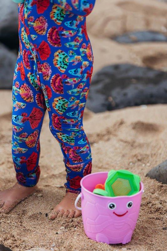 Bamboo Convertible Footie Romper - Guppies (Fish) - Image 3