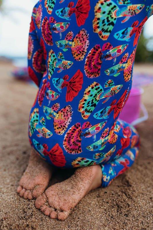 Bamboo Convertible Footie Romper - Guppies (Fish) - Image 4