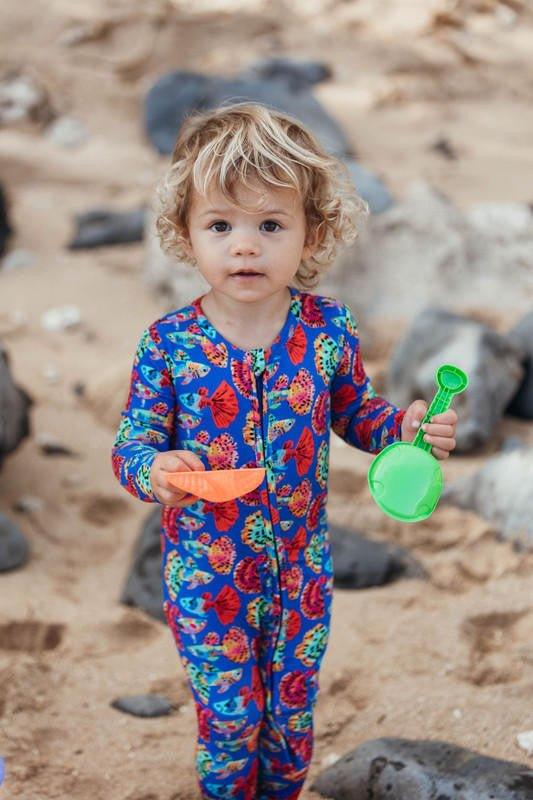 Bamboo Convertible Footie Romper - Guppies (Fish) - Image 5