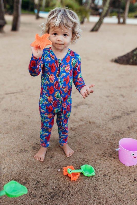 Bamboo Convertible Footie Romper - Guppies (Fish) - Image 6