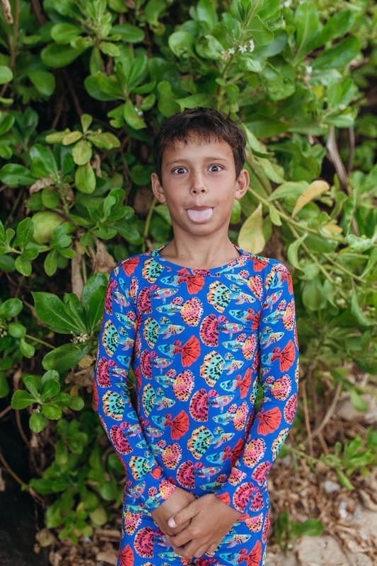 Bamboo Long Sleeve Pajama Set - Guppies (Fish) - Image 3