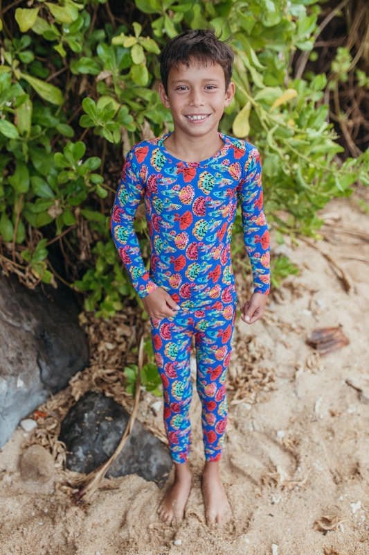 Bamboo Long Sleeve Pajama Set - Guppies (Fish) - Image 4