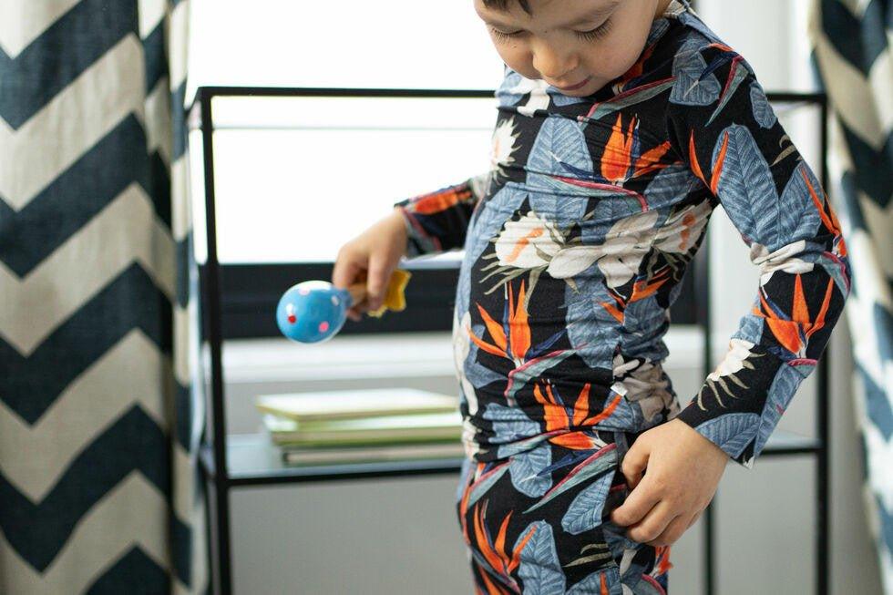 Bamboo Long Sleeve Pajama Sets - Cool Tropics - Image 2