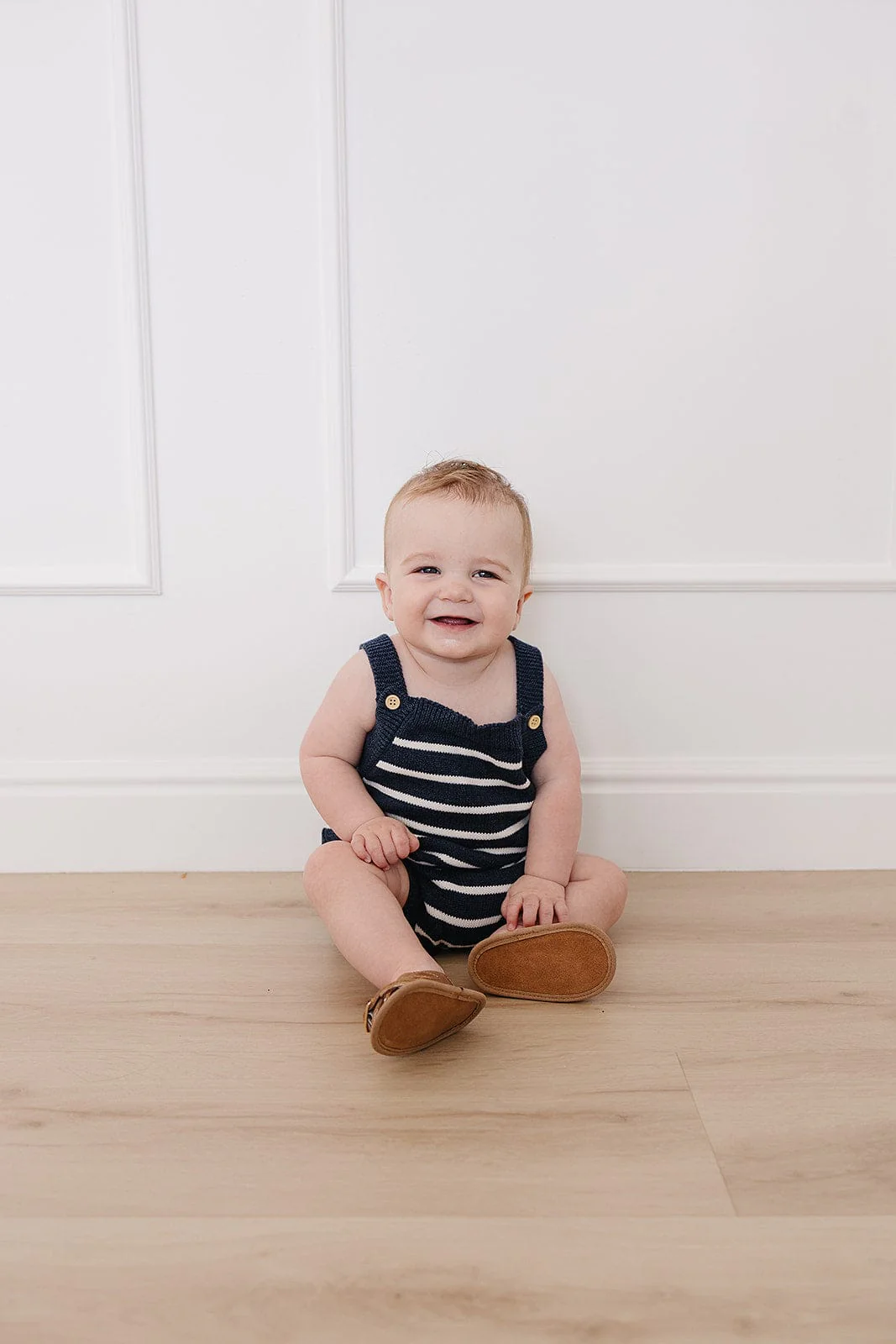 Nautical Stripe Knit Bubble Romper - Image 5