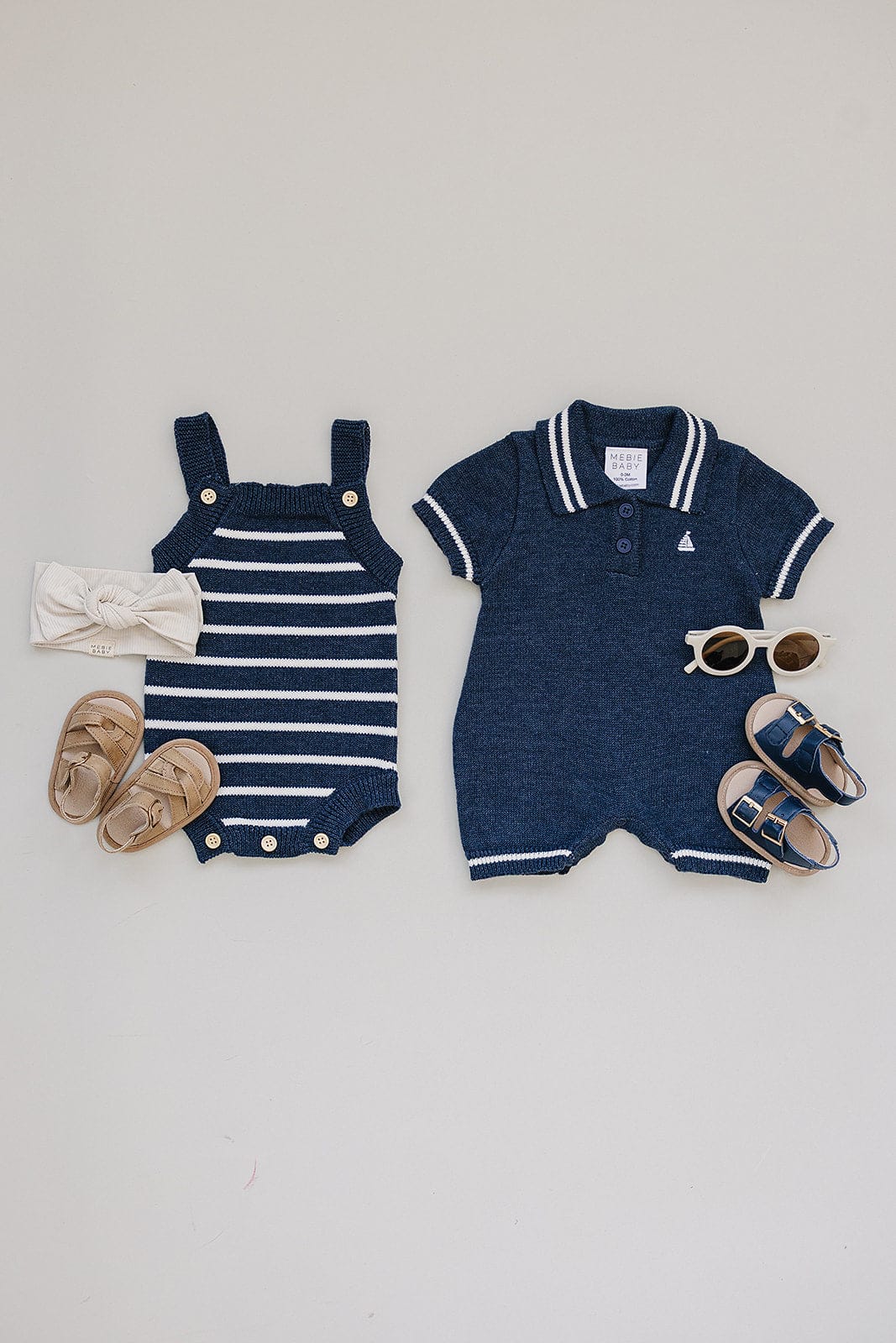 Nautical Stripe Knit Bubble Romper - Image 6