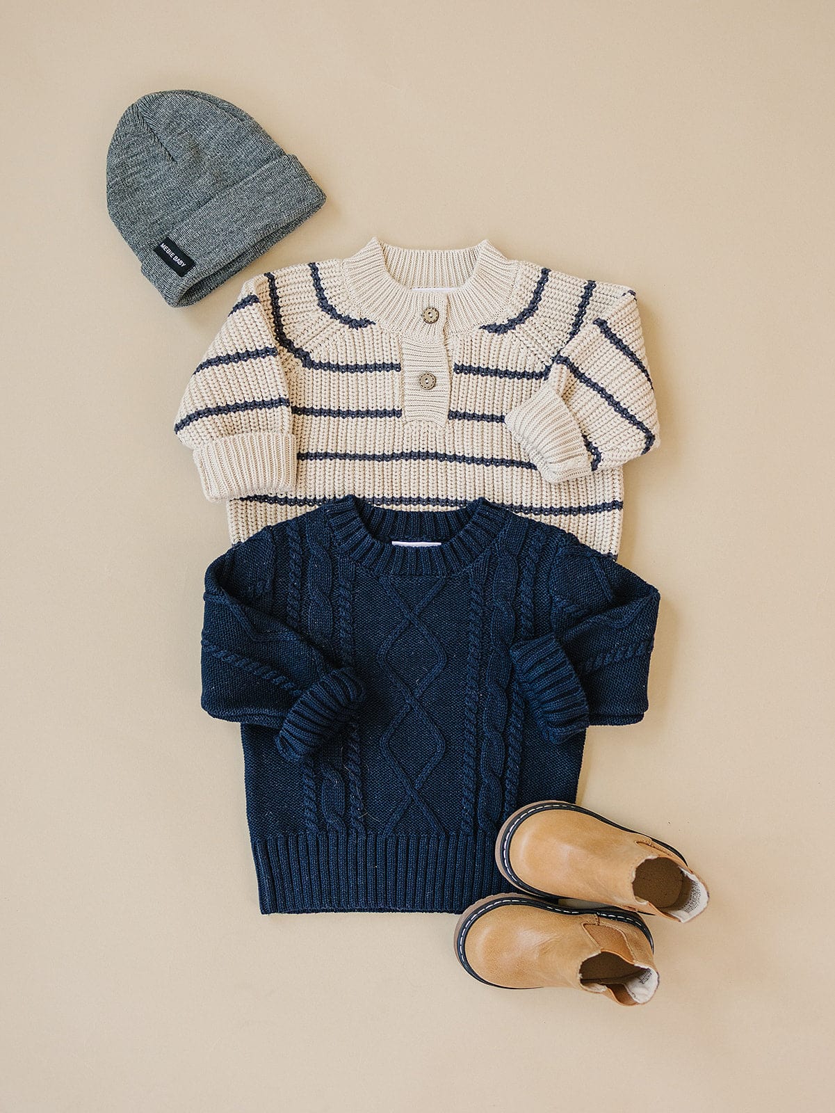 Navy Cable Knit Sweater - Image 6
