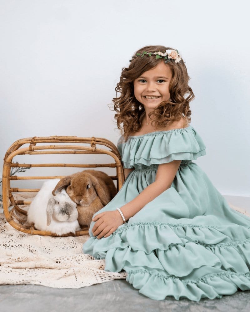 Nellie Ruffle Maxi Dress - Sage - Image 11