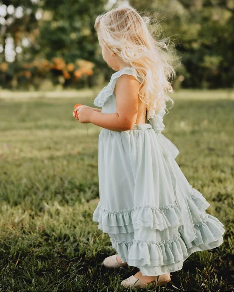 Nellie Ruffle Maxi Dress - Sage - Image 7