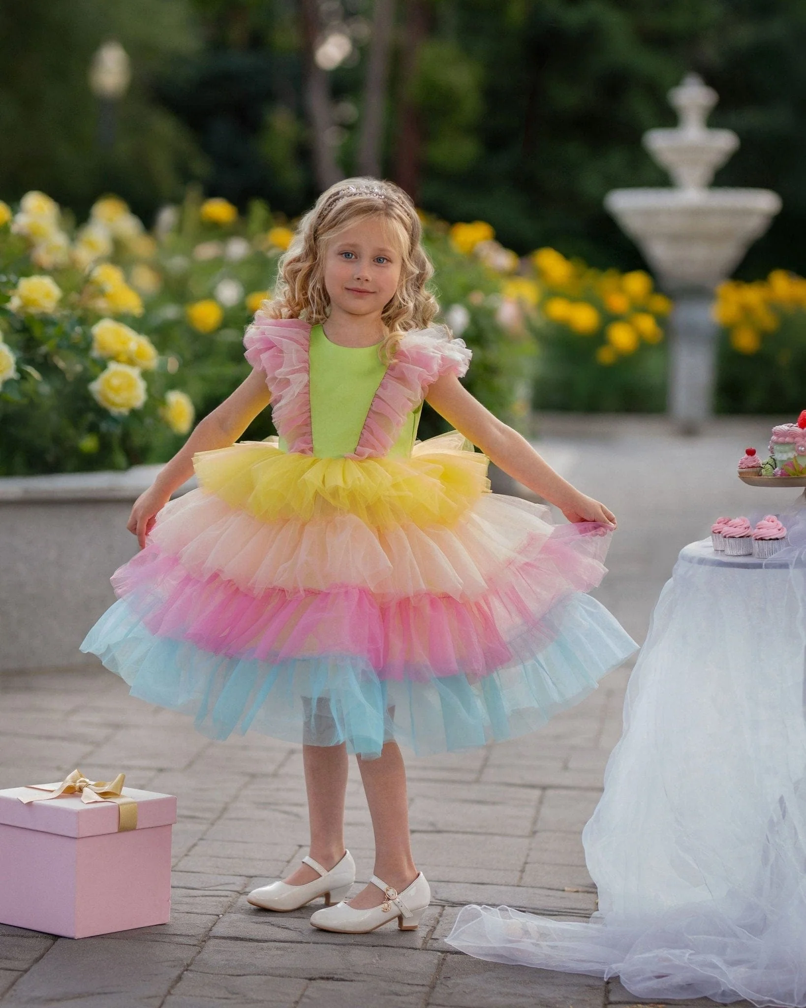 Neon Glow Pastel Princess Dress - Image 2