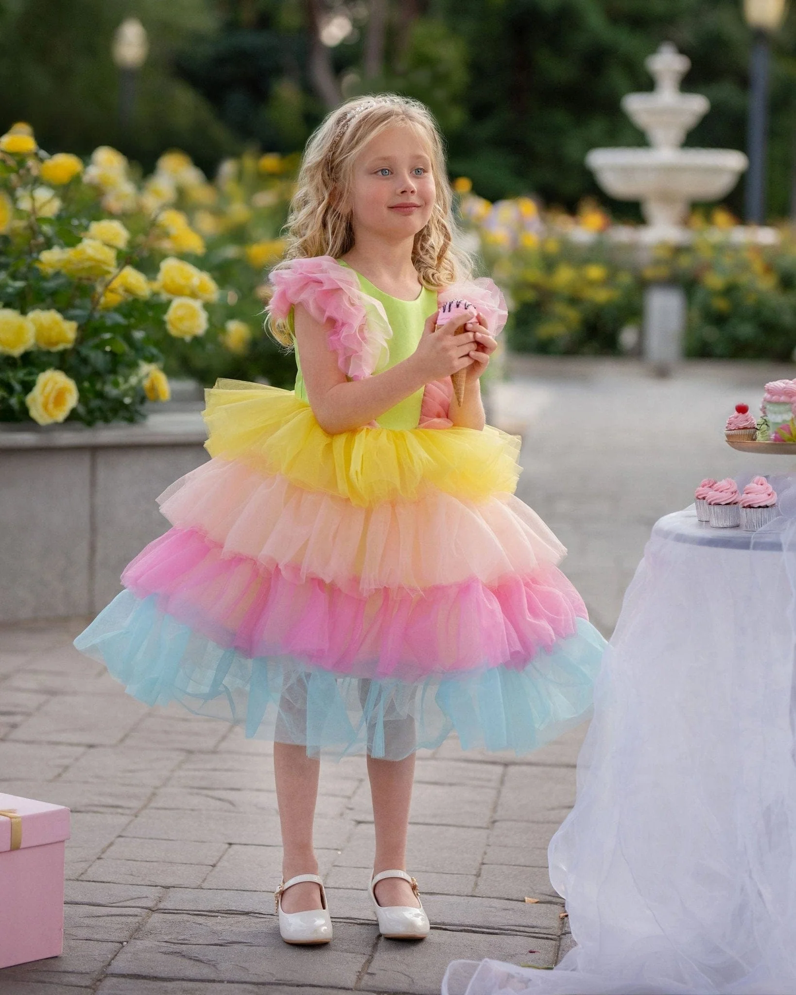 Neon Glow Pastel Princess Dress - Image 4