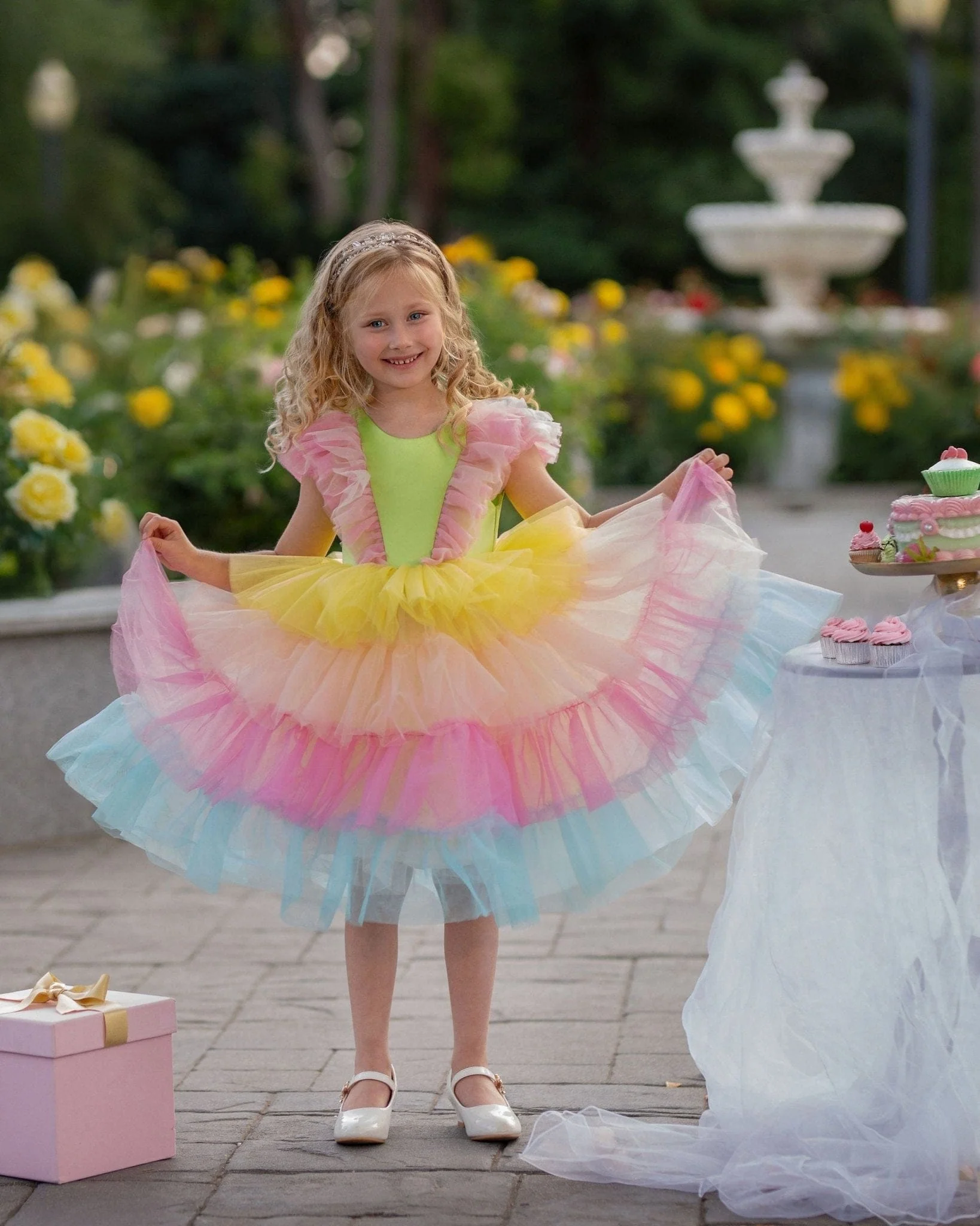 Neon Glow Pastel Princess Dress - Image 8