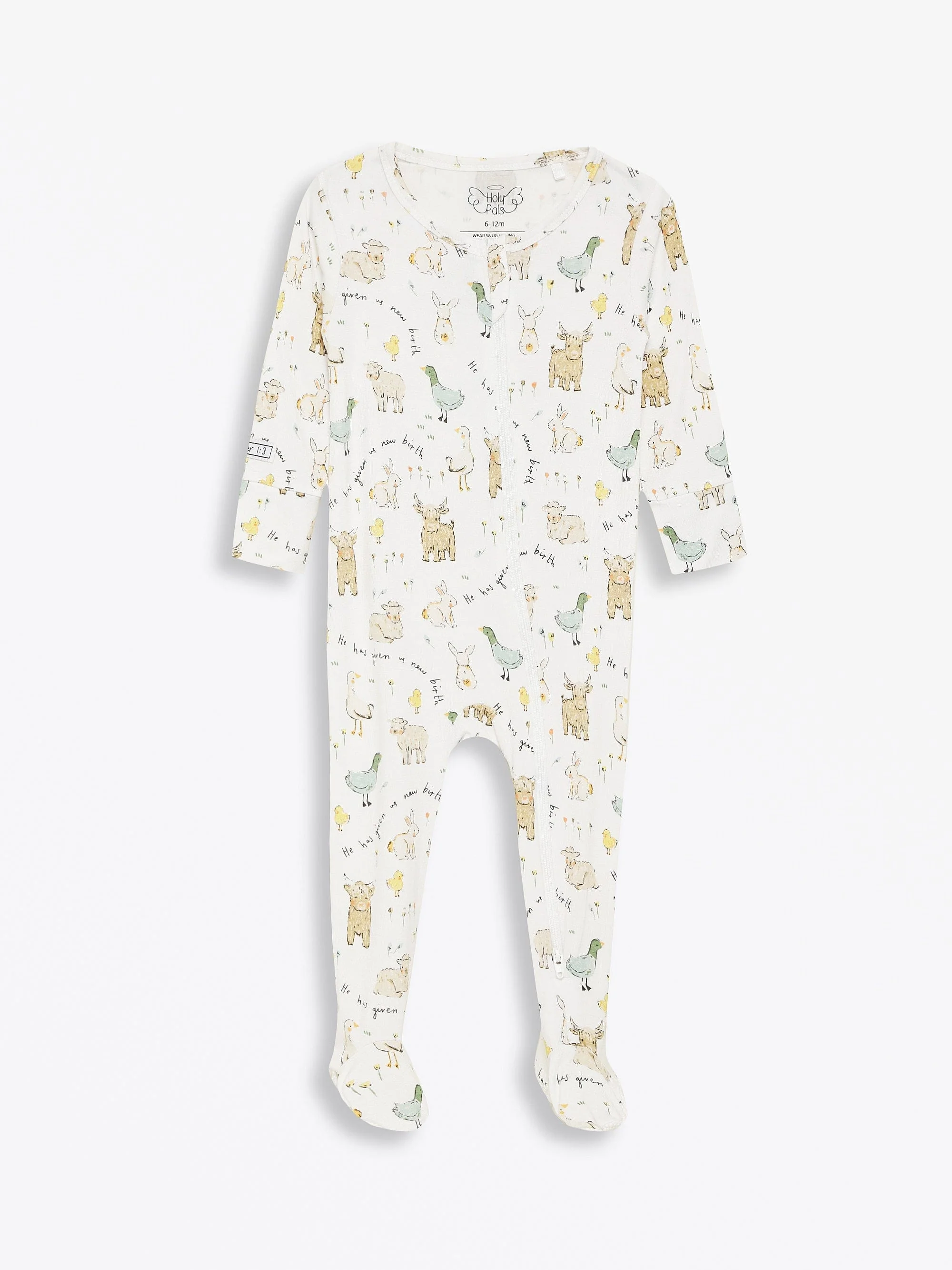 New Birth Bamboo Footie with 2-Way Zipper - Image 2