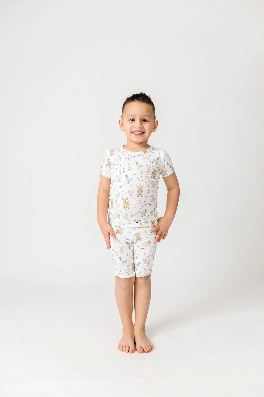 New Birth Bamboo Pajamas Set with Shorts - Image 2