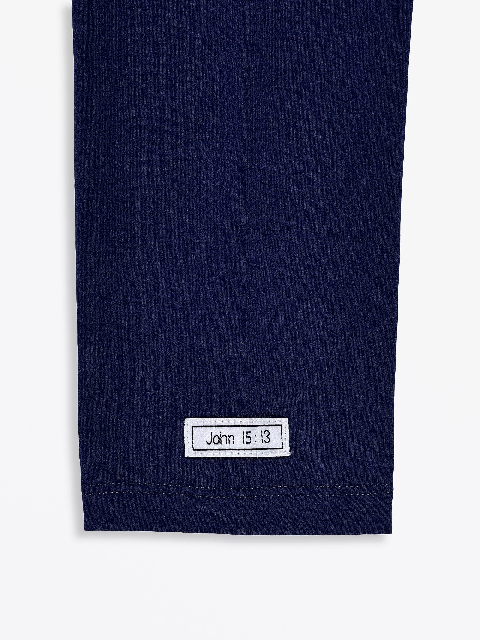 No Greater Love Blue Cotton Mens PJ Set - Image 8