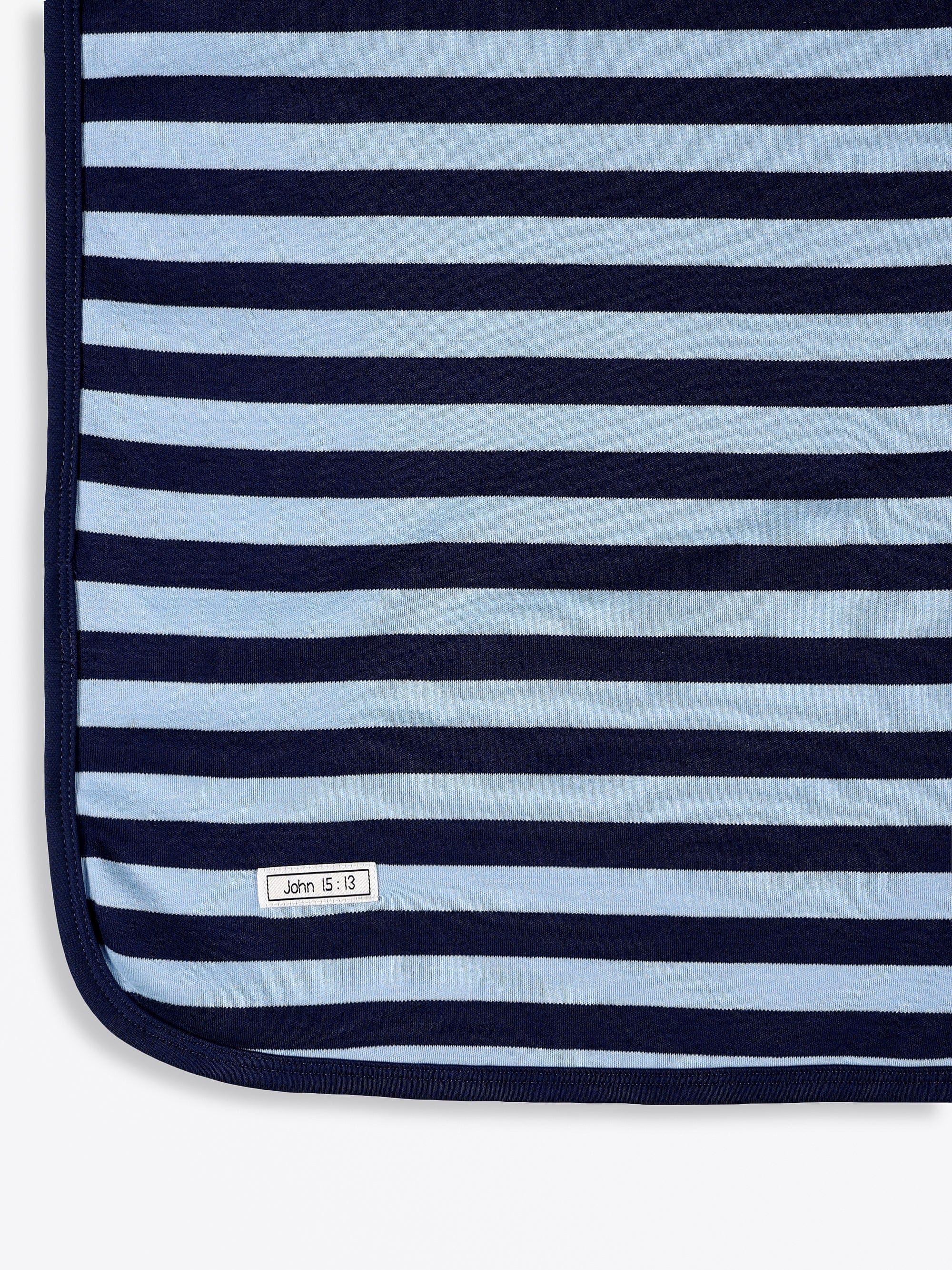 No Greater Love Blue Cotton Swaddle - Image 2