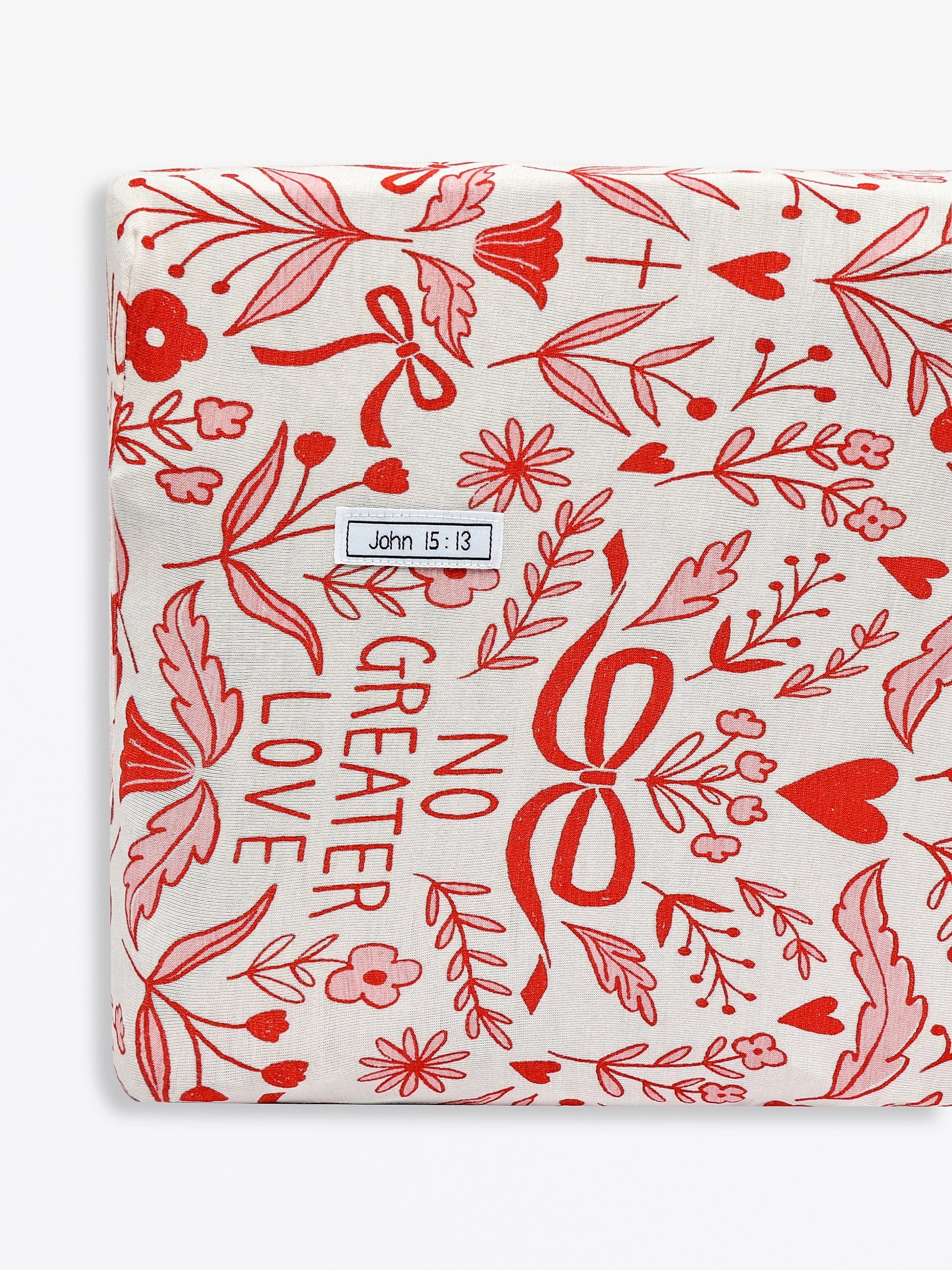 No Greater Love Pink Bamboo Bedsheet - Image 2