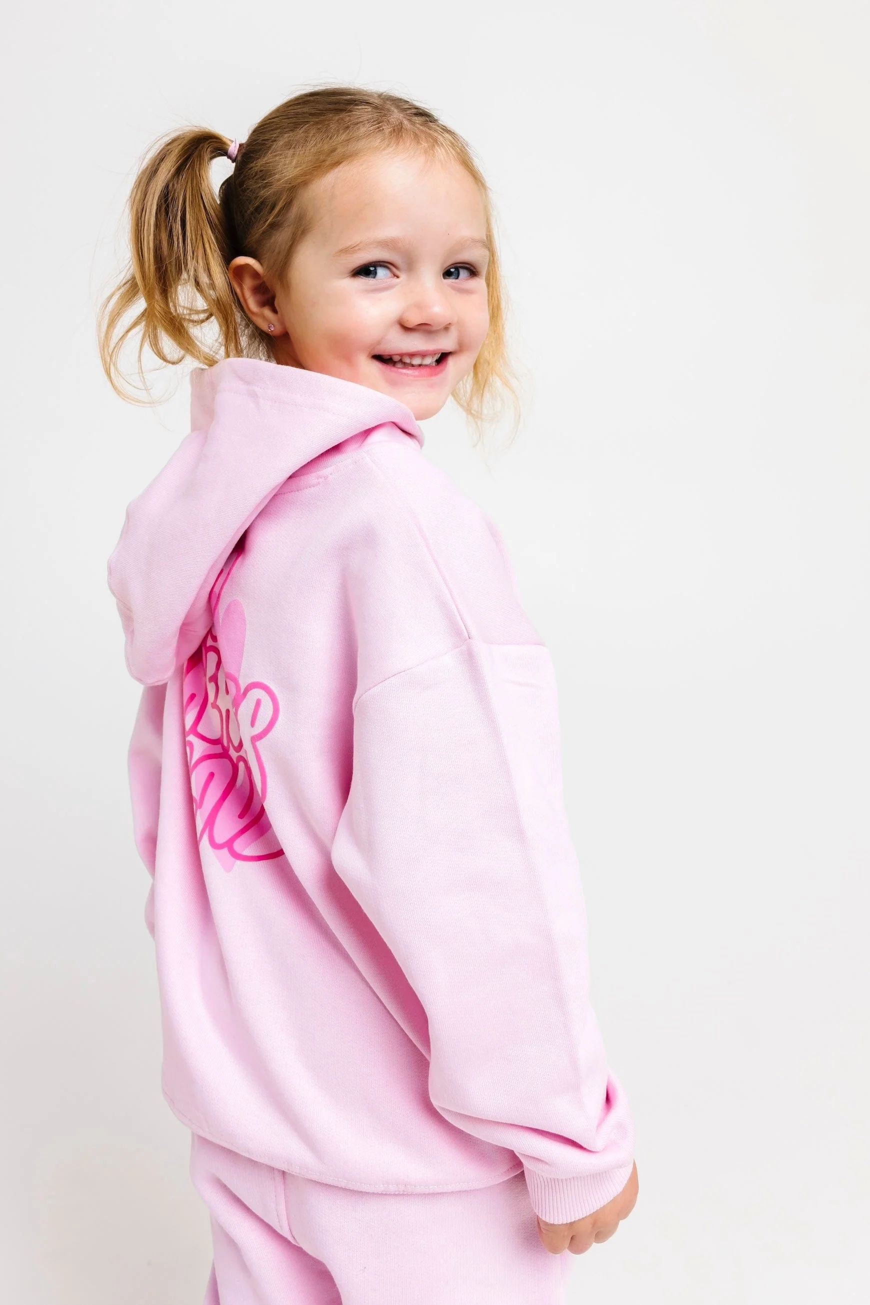 No Greater Love Pink Cotton Fleece Hoodie - Image 3