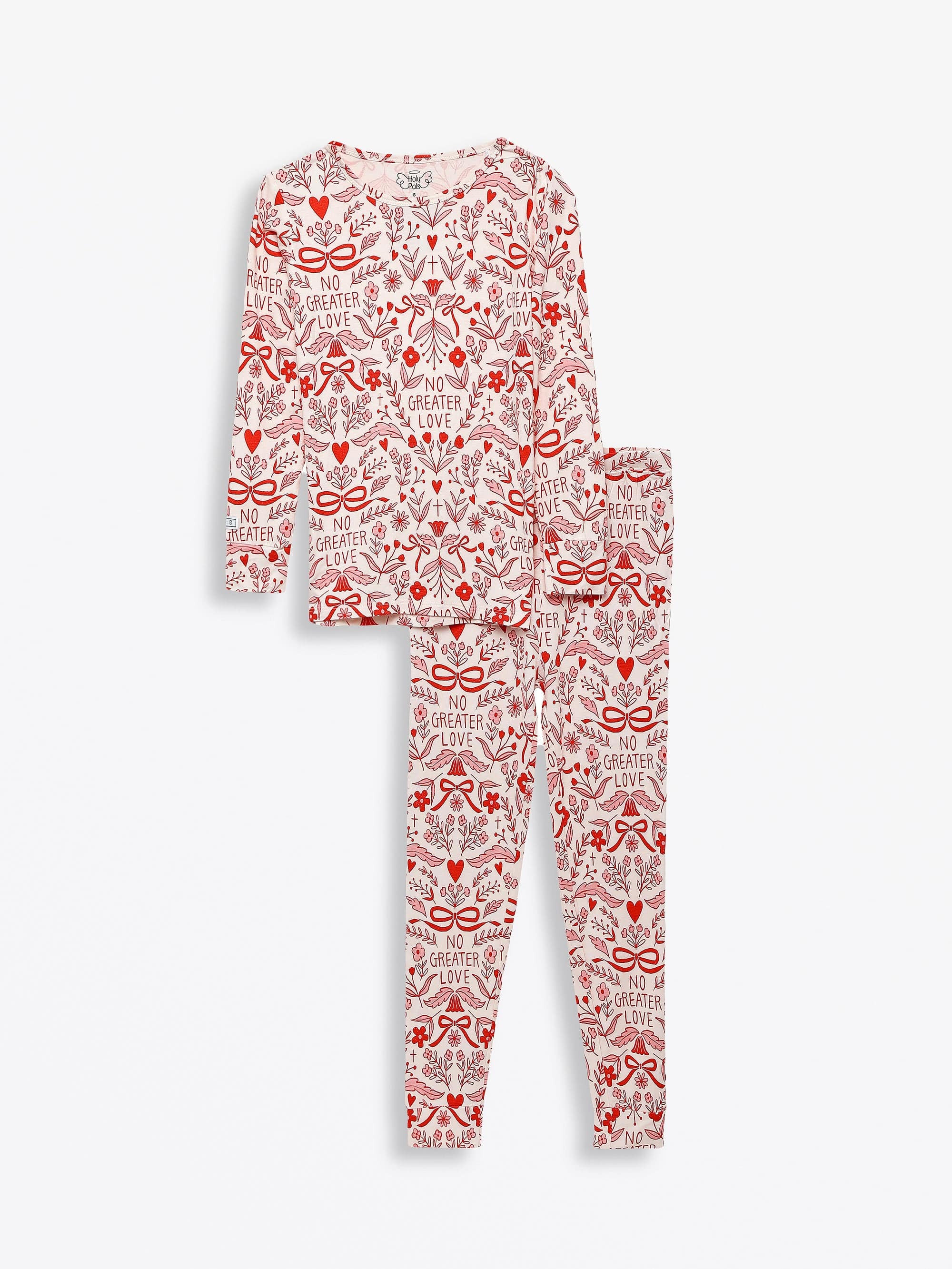 No Greater Love Pink Cotton PJ Long Sleeve Set - Image 2