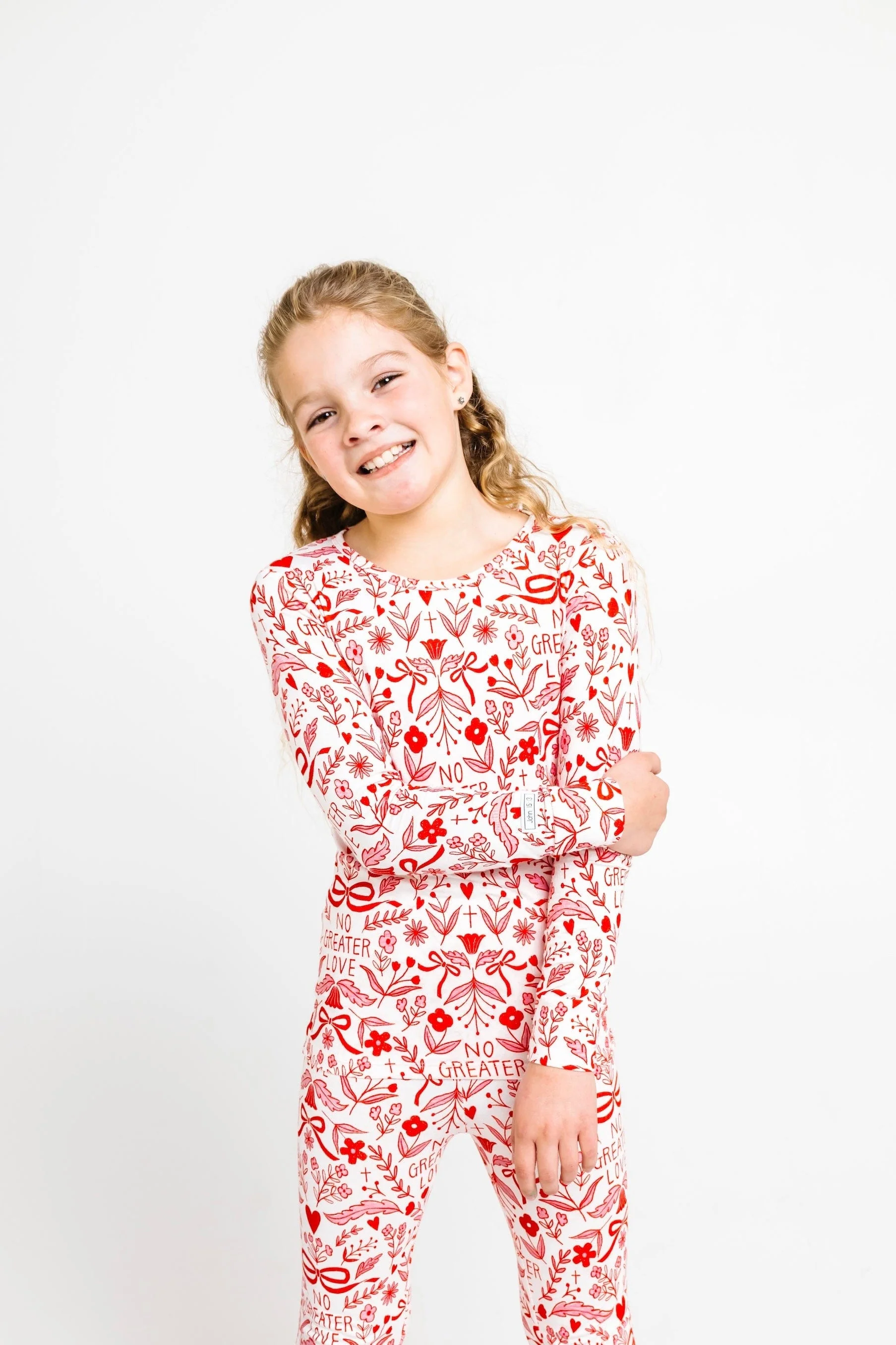 No Greater Love Pink Cotton PJ Long Sleeve Set - Image 5