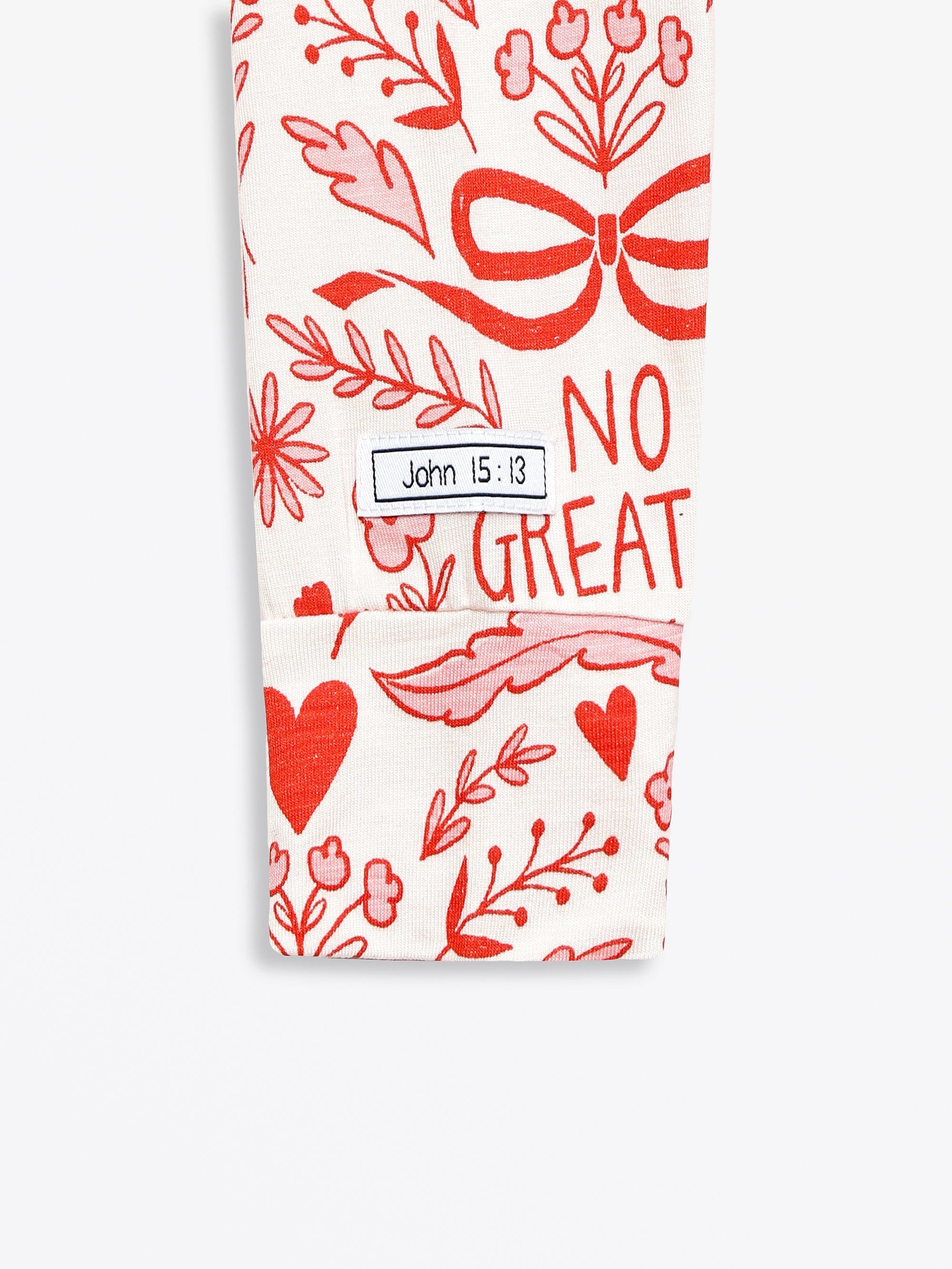 No Greater Love Pink Cotton PJ Long Sleeve Set - Image 6
