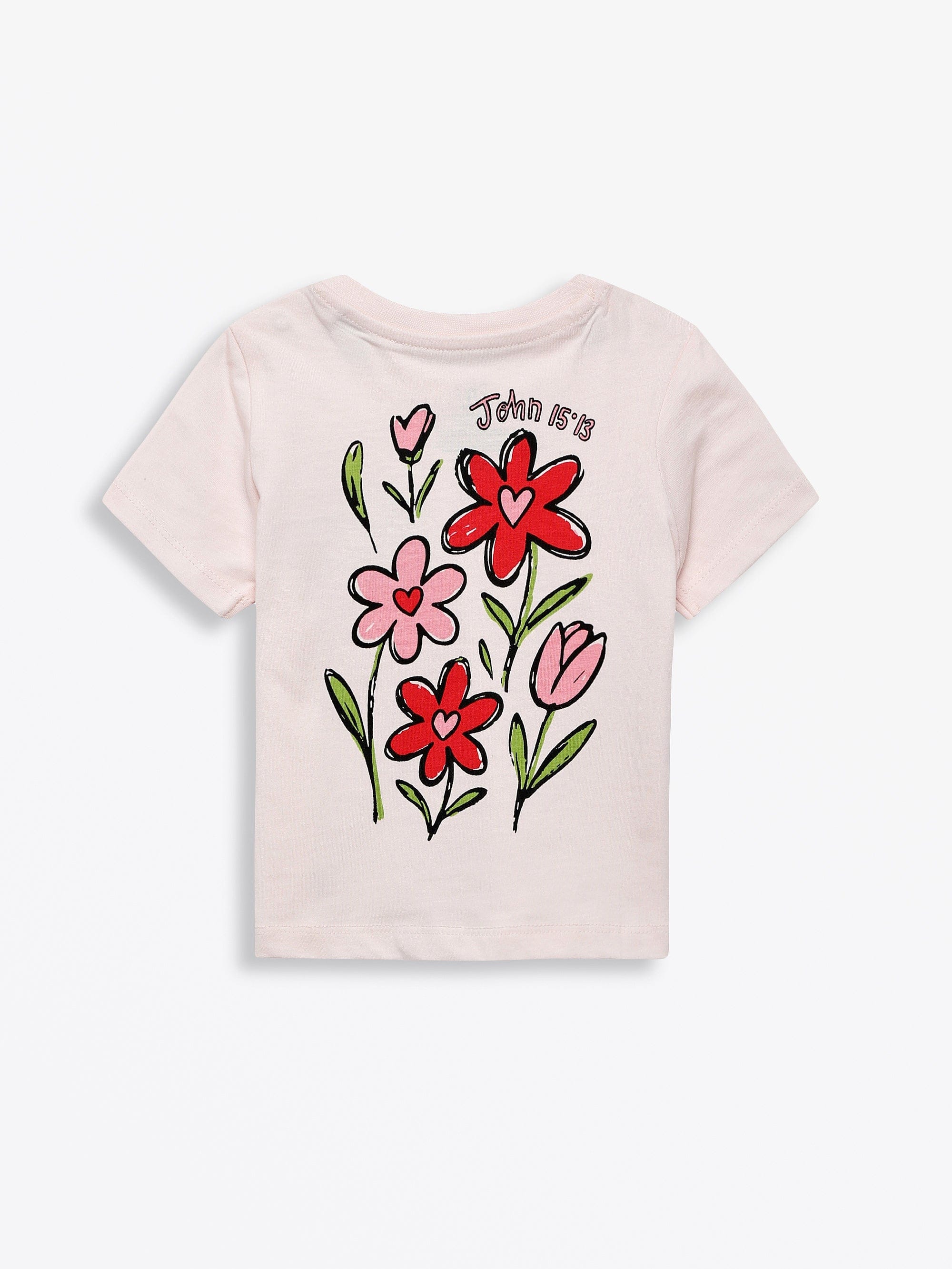 No Greater Love Pink Cotton Short Sleeve T-Shirt - Image 4