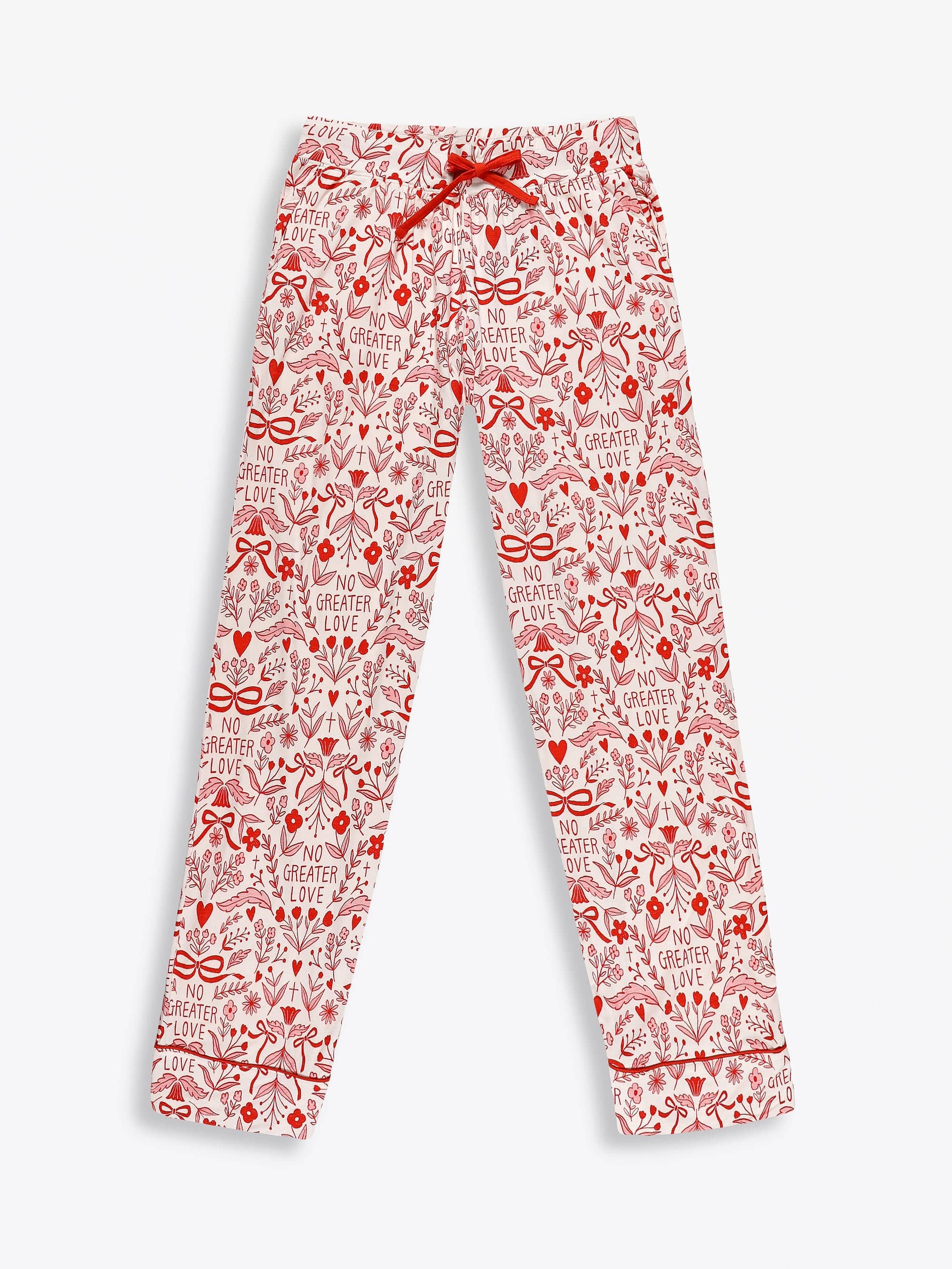 No Greater Love Pink Bamboo Women's PJ Notch Collar Set - Image 6