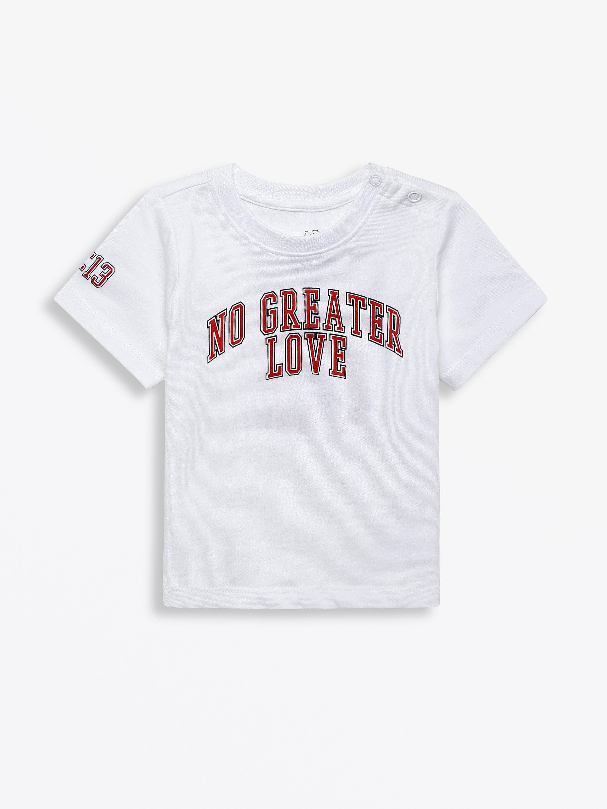 No Greater Love White Cotton Short Sleeve T-Shirt - Image 2