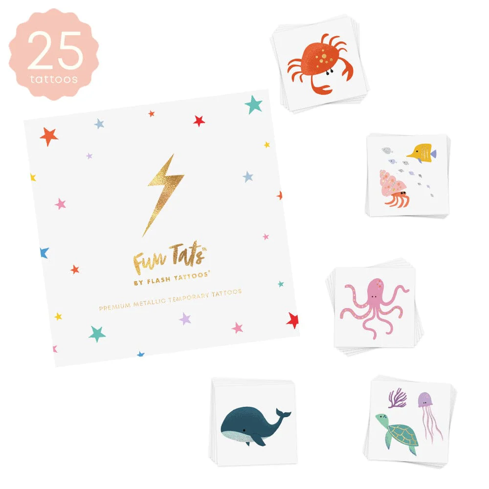 Ocean Creatures Variety Temporary Tattoos Set - Image 3