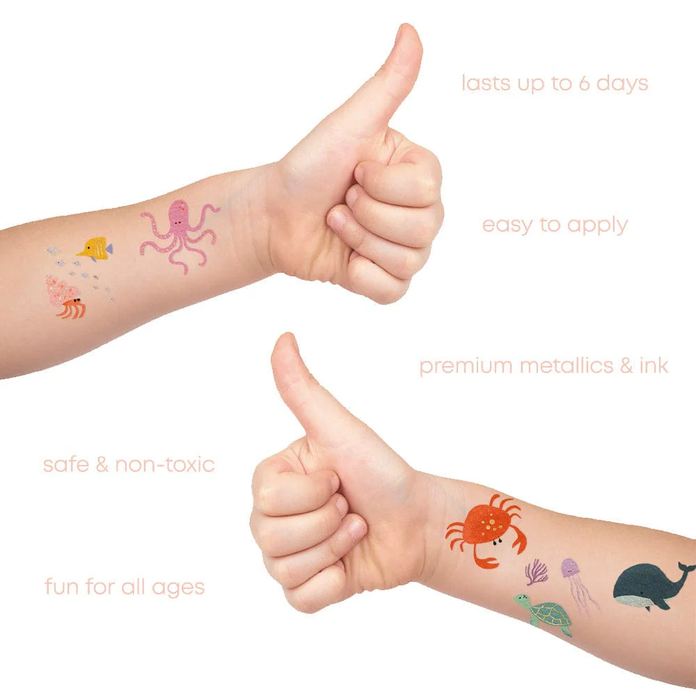 Ocean Creatures Variety Temporary Tattoos Set - Image 4