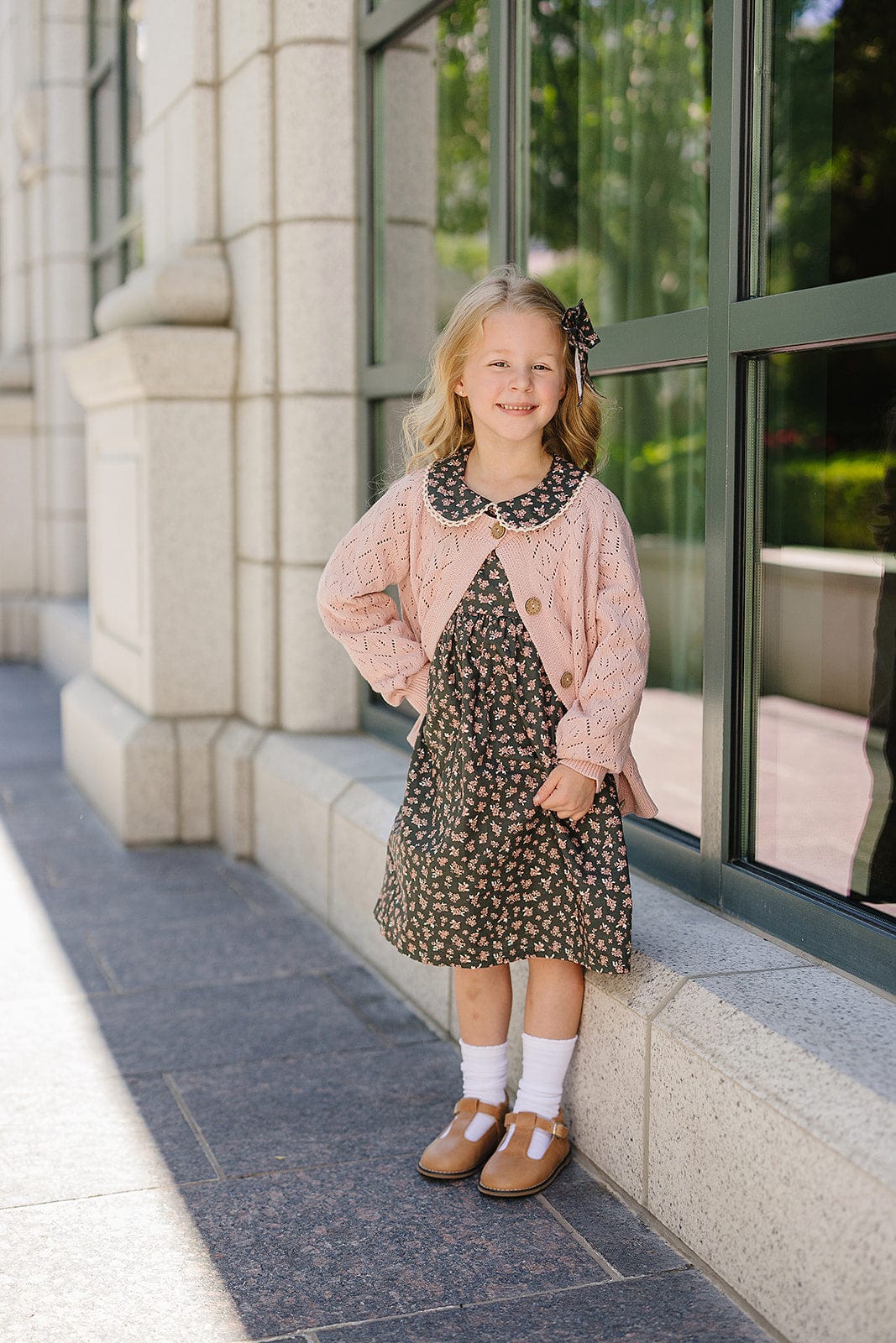 Olive Bloom Dress - Image 3