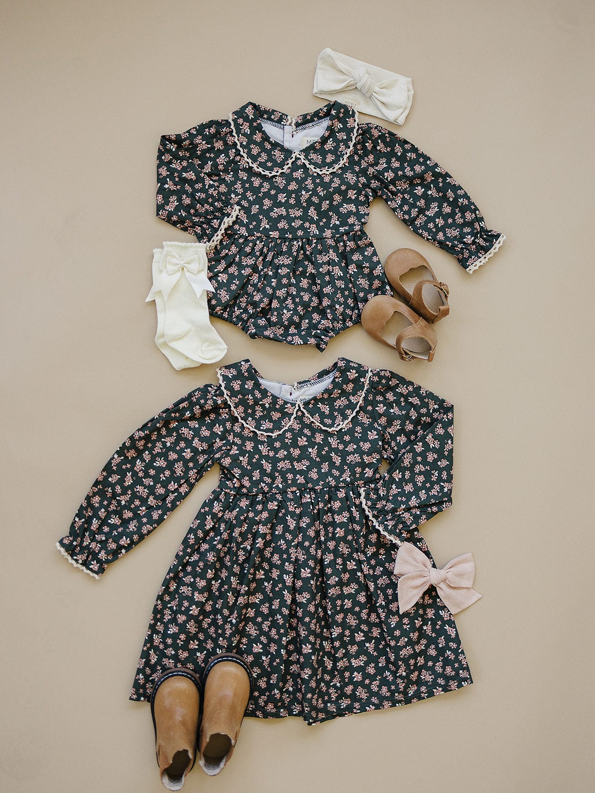 Olive Bloom Dress - Image 6