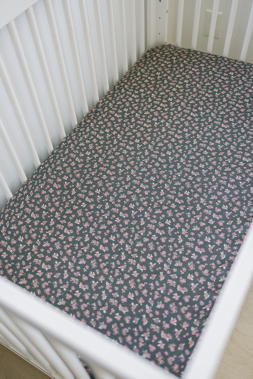 Olive Bloom Muslin Crib Sheet - Image 2