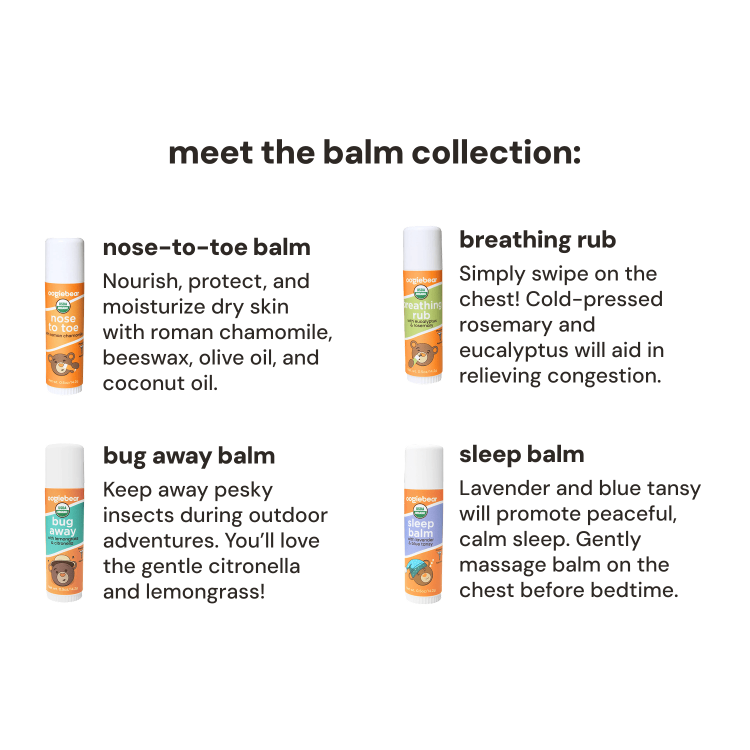 Oogiebear 4-Pack Balm Collection - Image 3