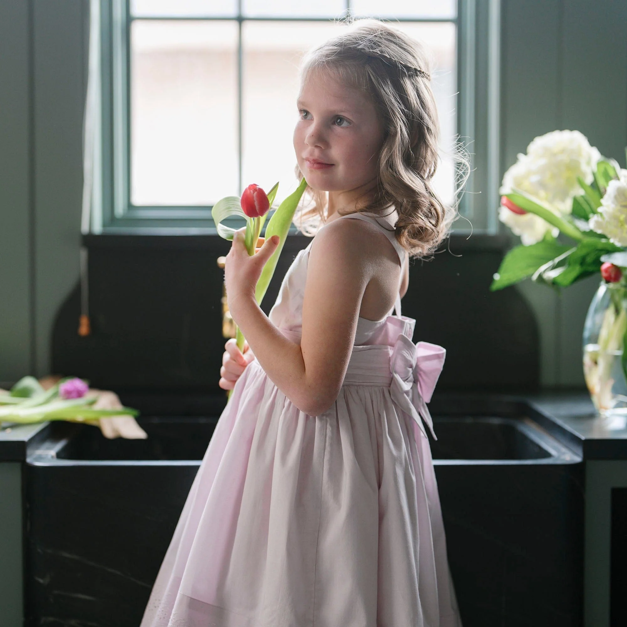 Organic Embroidered Special Sundress - Light Lavender - Image 2