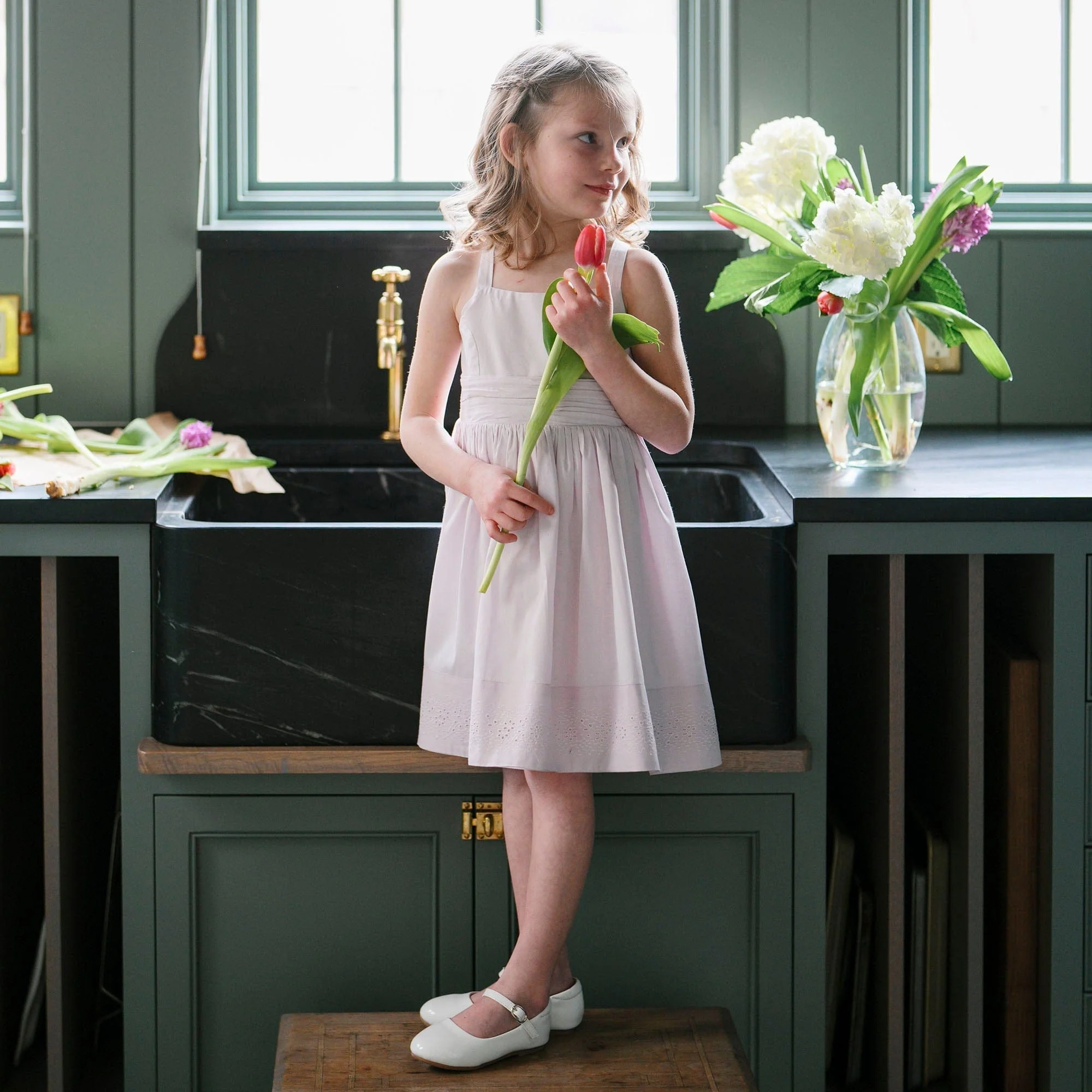 Organic Embroidered Special Sundress - Light Lavender - Image 3