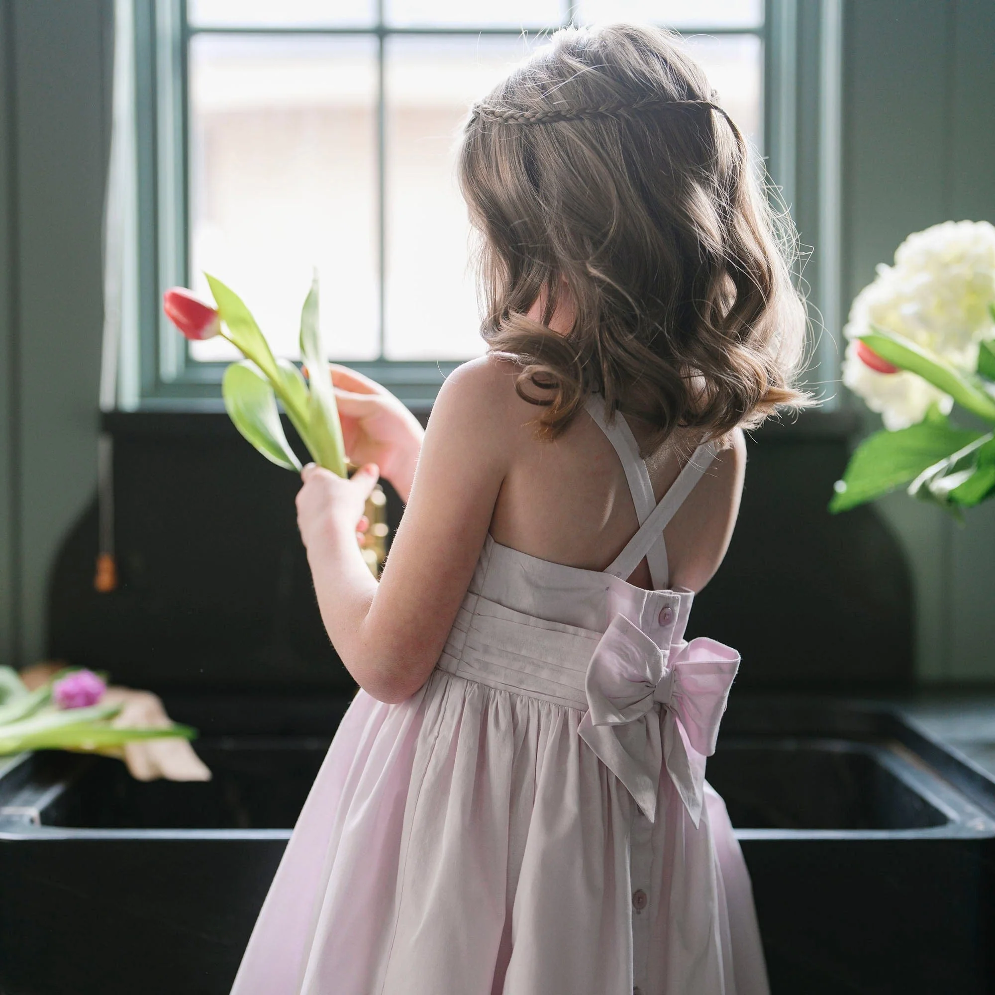 Organic Embroidered Special Sundress - Light Lavender - Image 4